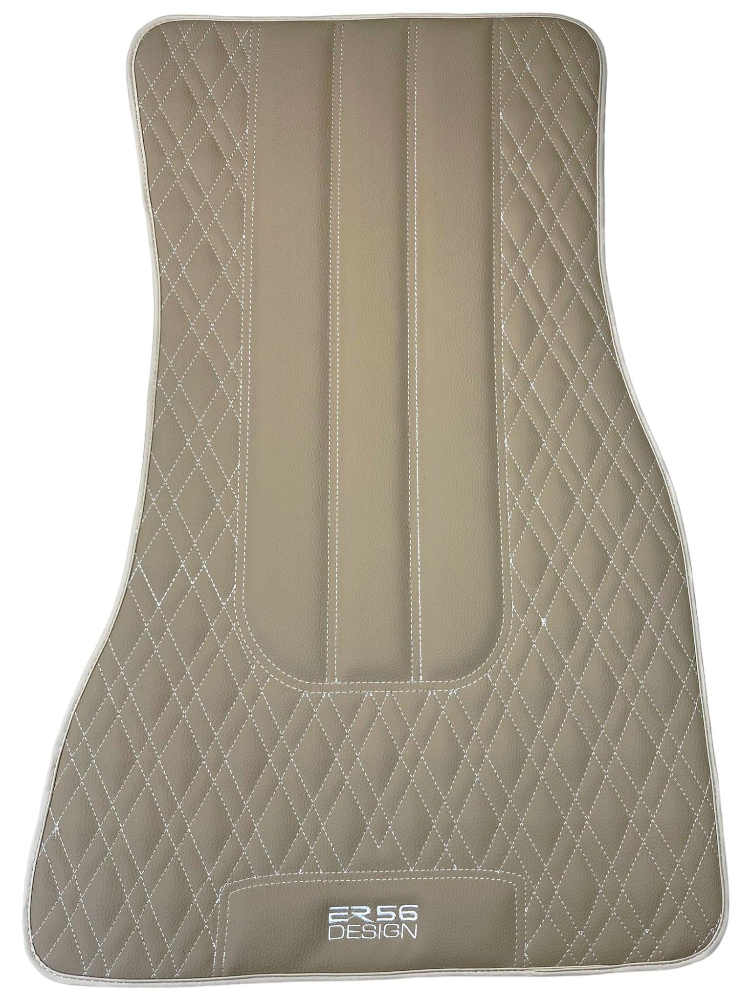 Beige Leather Floor Mats for BMW G30 Sedan (2016-2023) ER56 Design