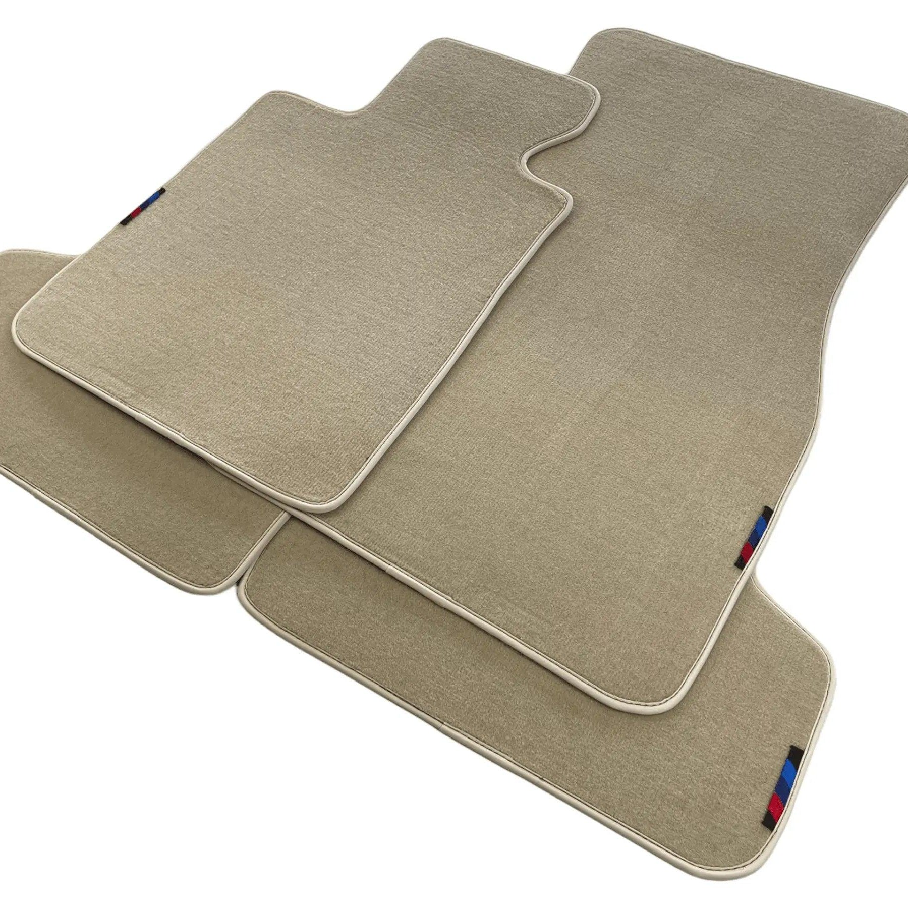 Beige Mats For BMW 5 Series E34 Sedan With M Package - AutoWin