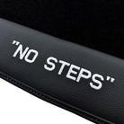 Black Floor Mats for A4 - B9 Avant (2019-2023) | "NO STEPS" Fluorescent Logo