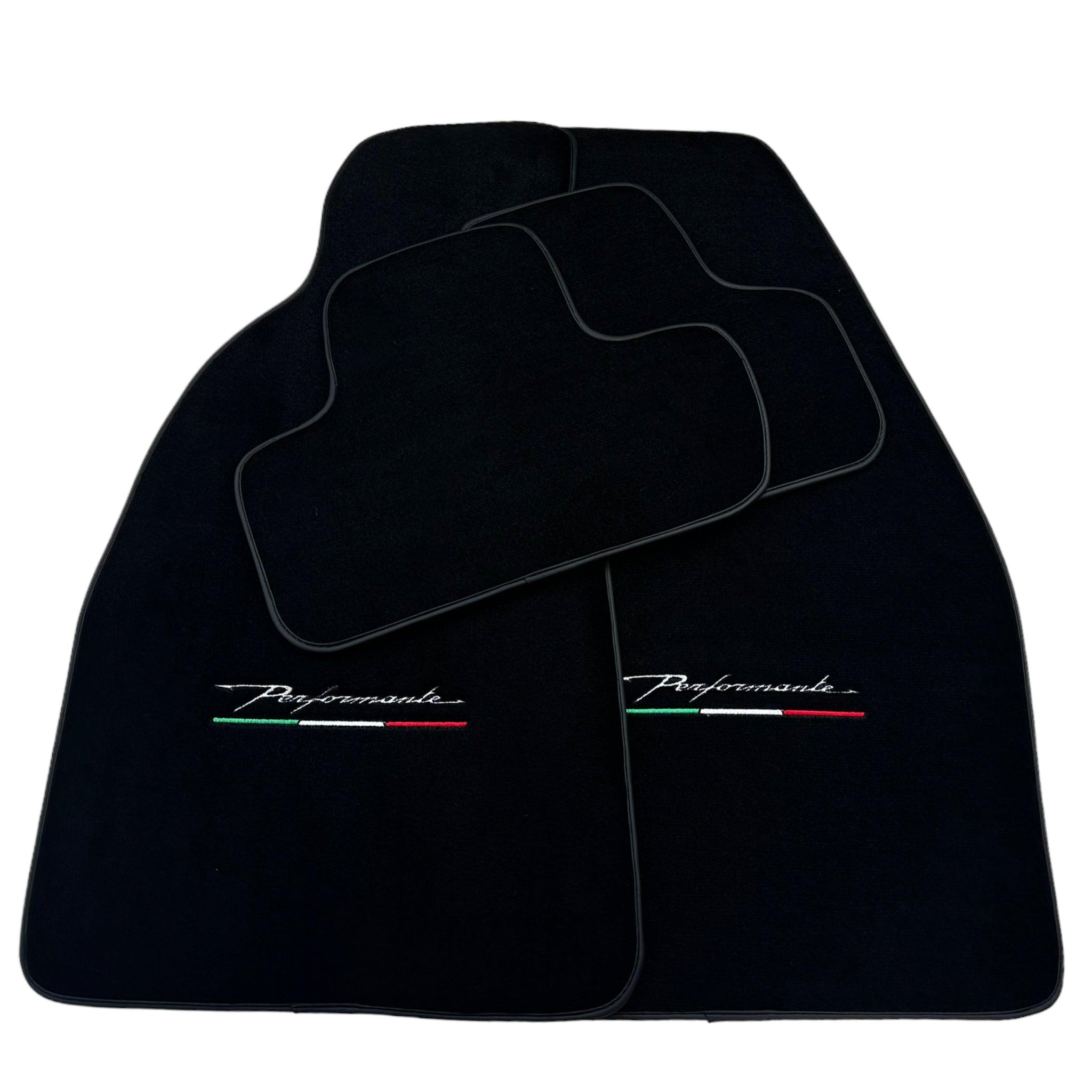Black Floor Mats for Alfa Romeo Spider (1966-1993) Perfomante - AutoWin