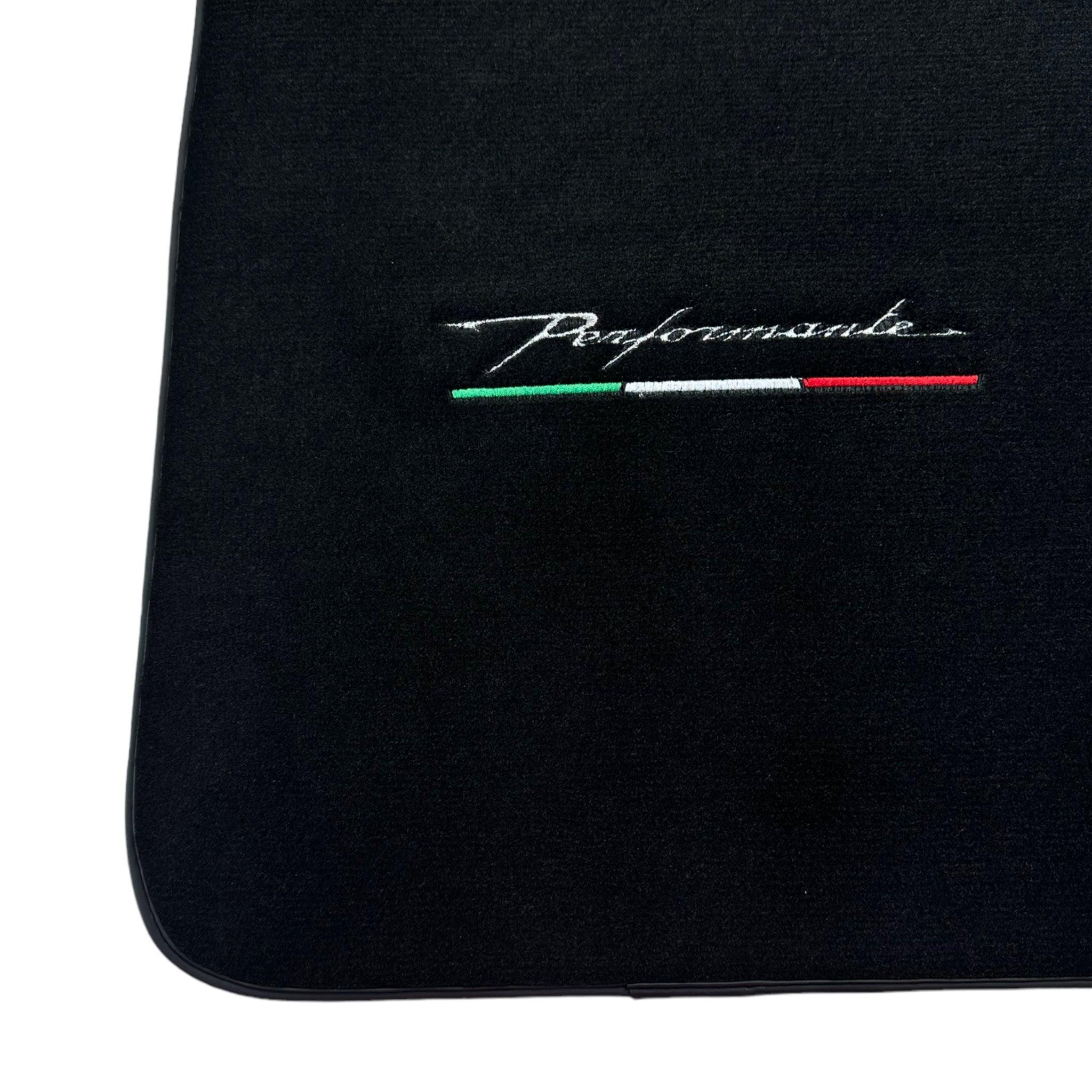 Black Floor Mats for Alfa Romeo Spider (1966-1993) Perfomante - AutoWin