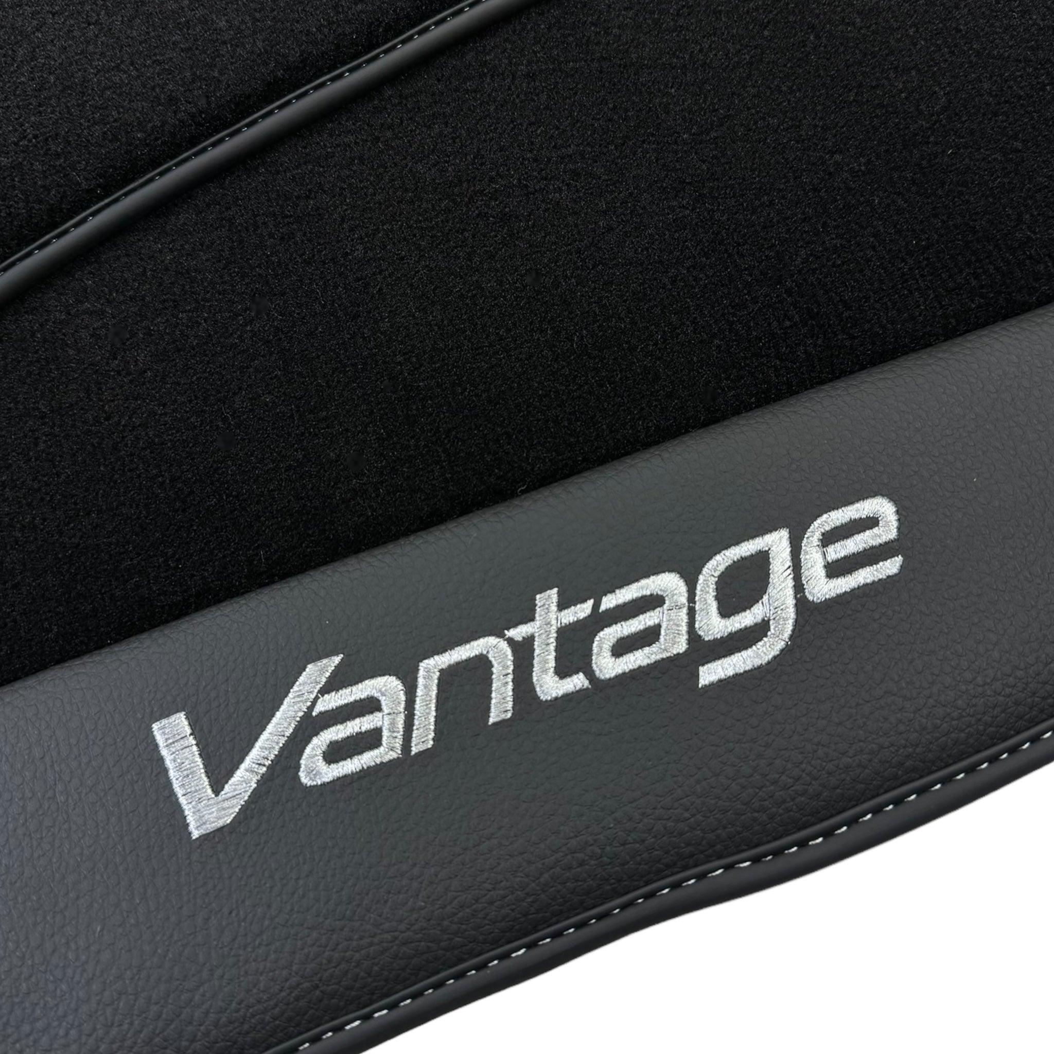 Black Floor Mats for Aston Martin V8 Vantage (2005–2023) with Leather