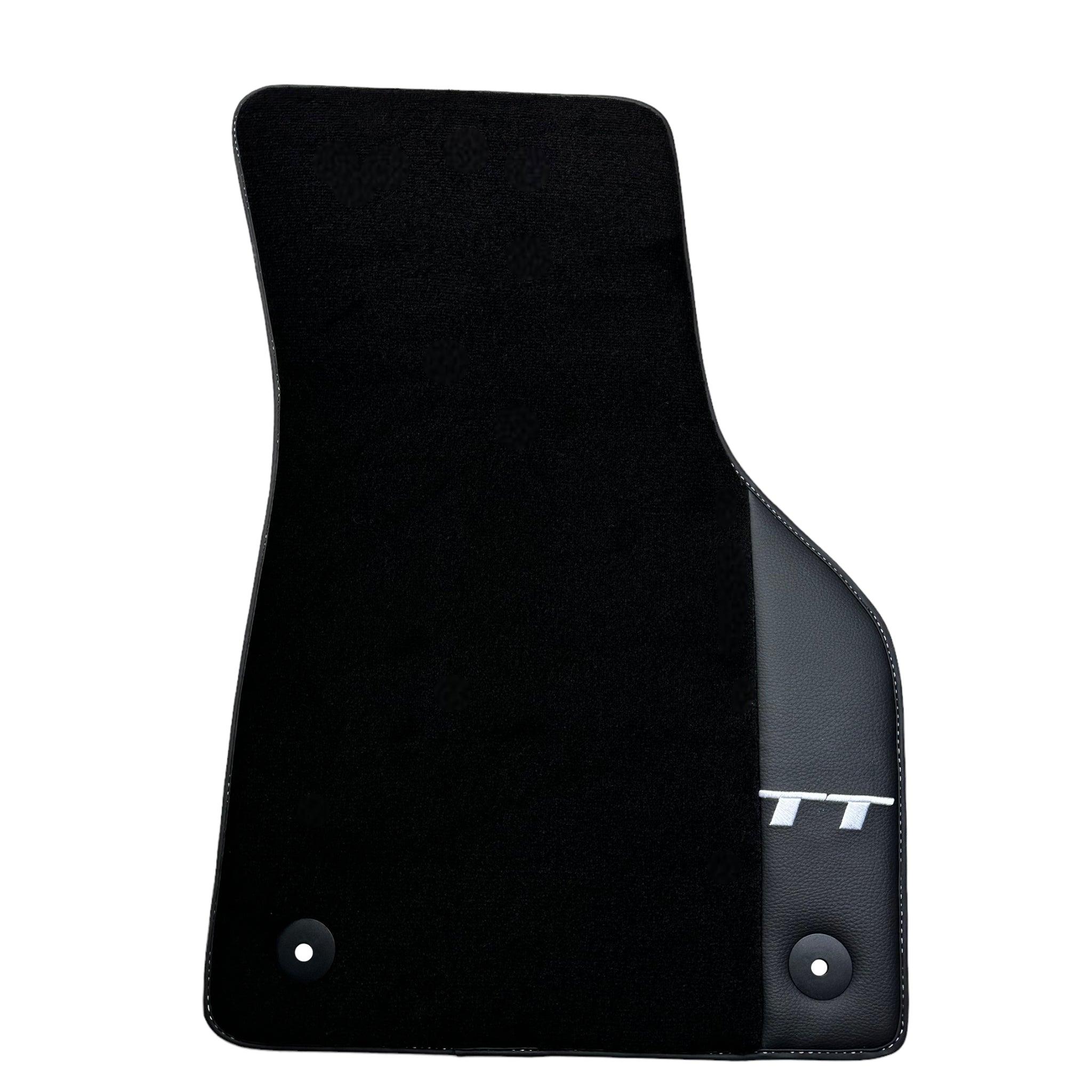 Black Floor Mats for Audi TT (2014-2024) with Leather