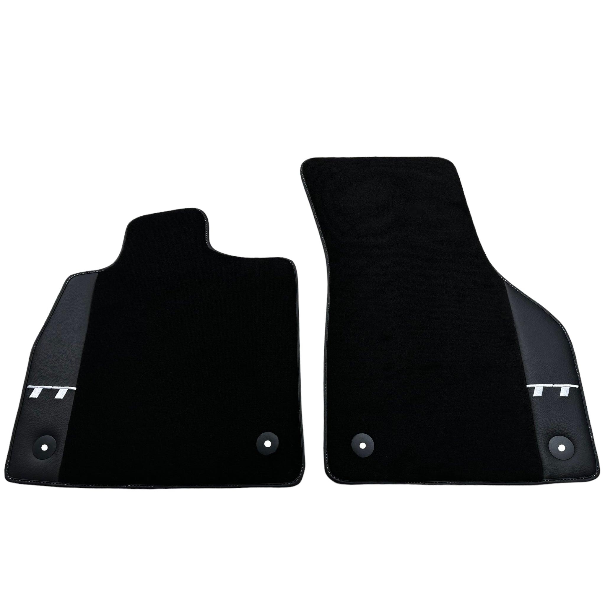 Black Floor Mats for Audi TT MK1 Coupe (1998-2006) with Leather