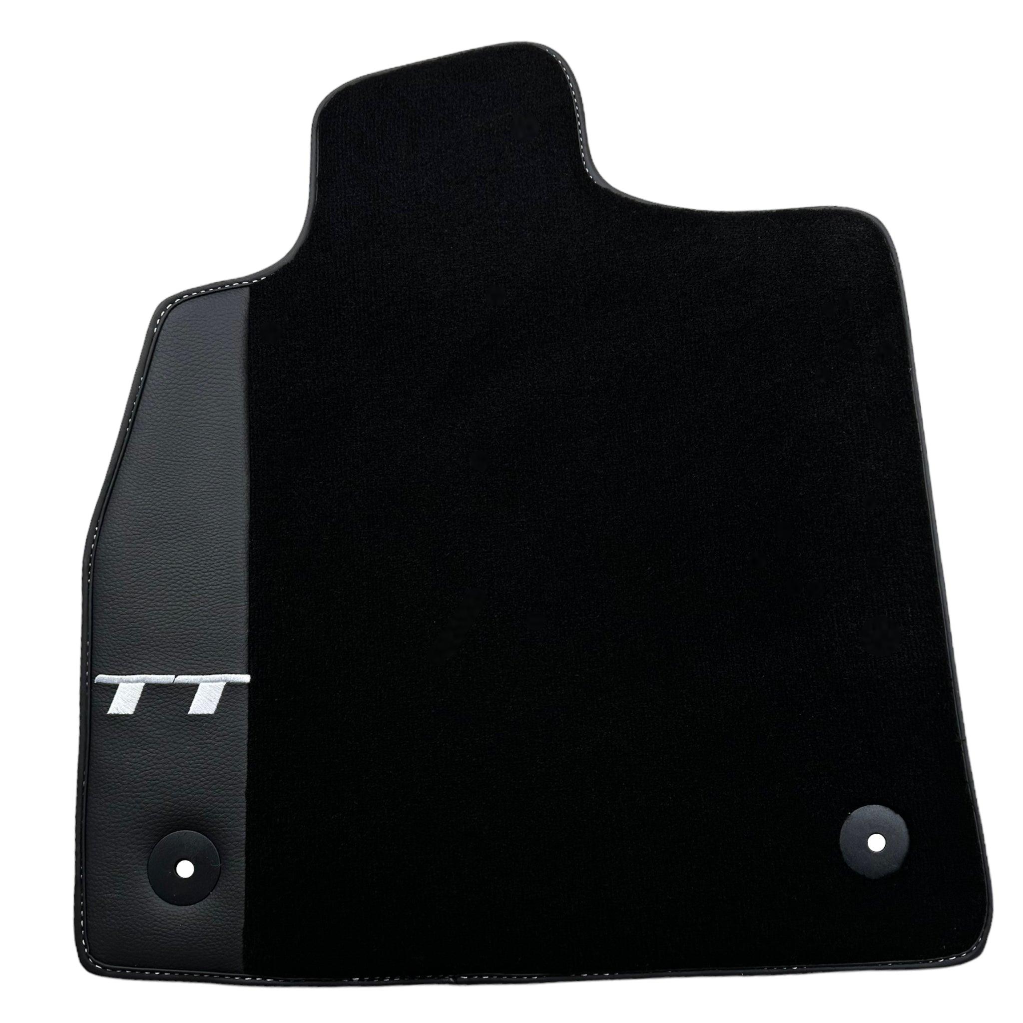 Black Floor Mats for Audi TT MK1 Coupe (1998-2006) with Leather
