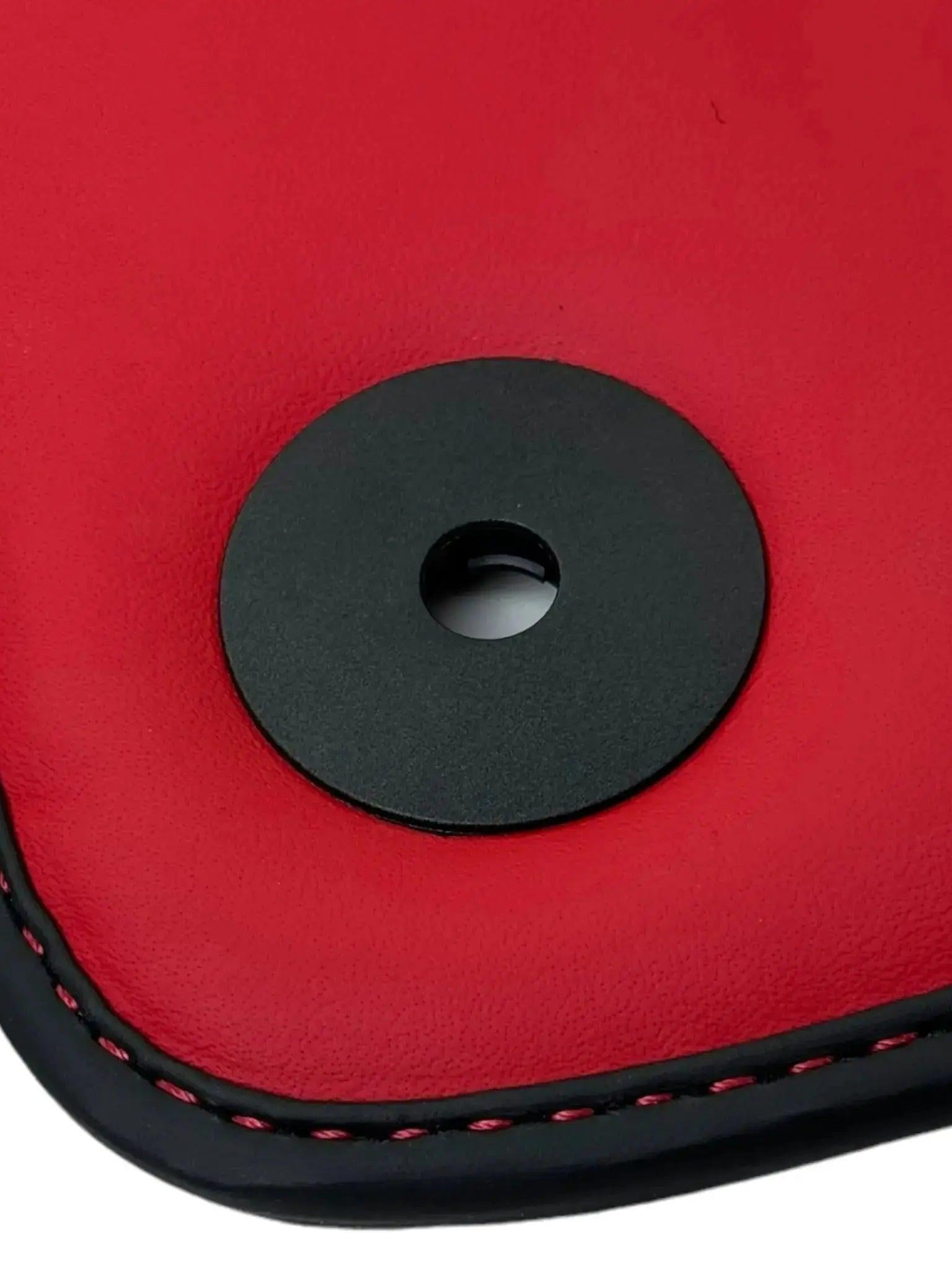 Black Floor Mats for Bentley Bentayga (2015-2023) with Red Leather | ER56 Design - AutoWin