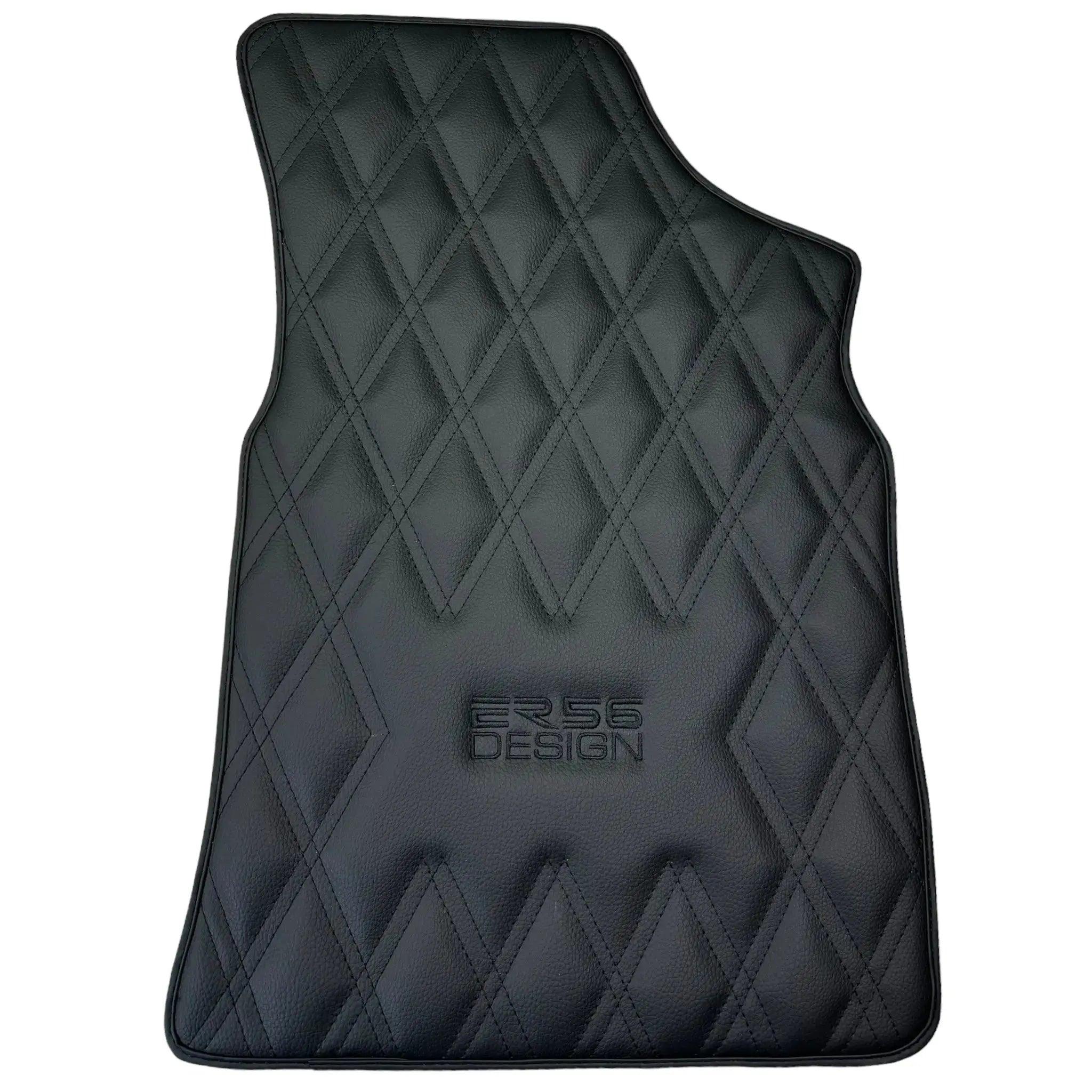 Black Floor Mats for Bentley Continental GT (2011–2018) with Leather | ER56 Design - AutoWin