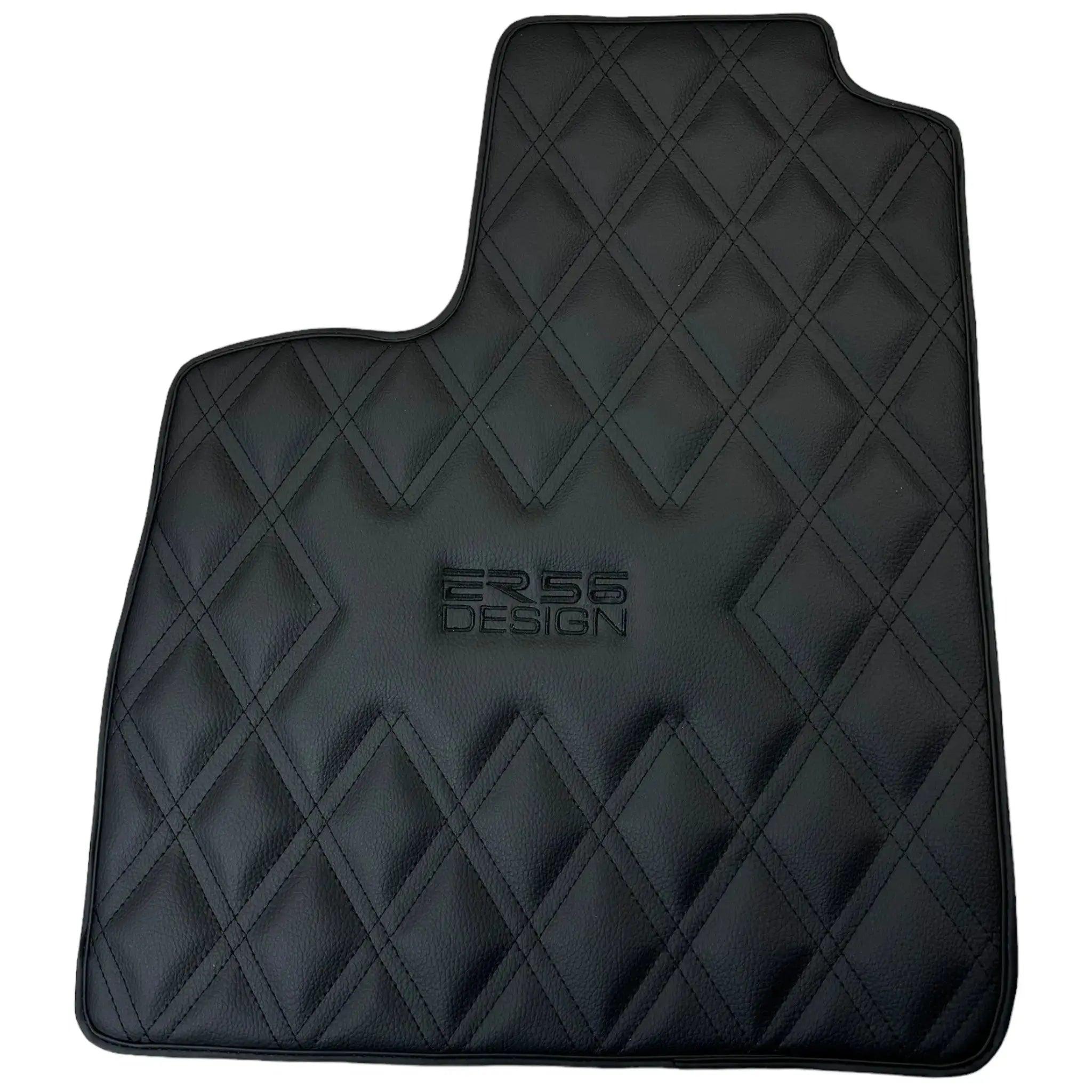 Black Floor Mats for Bentley Continental GT (2018–2023) with Leather | ER56 Design - AutoWin