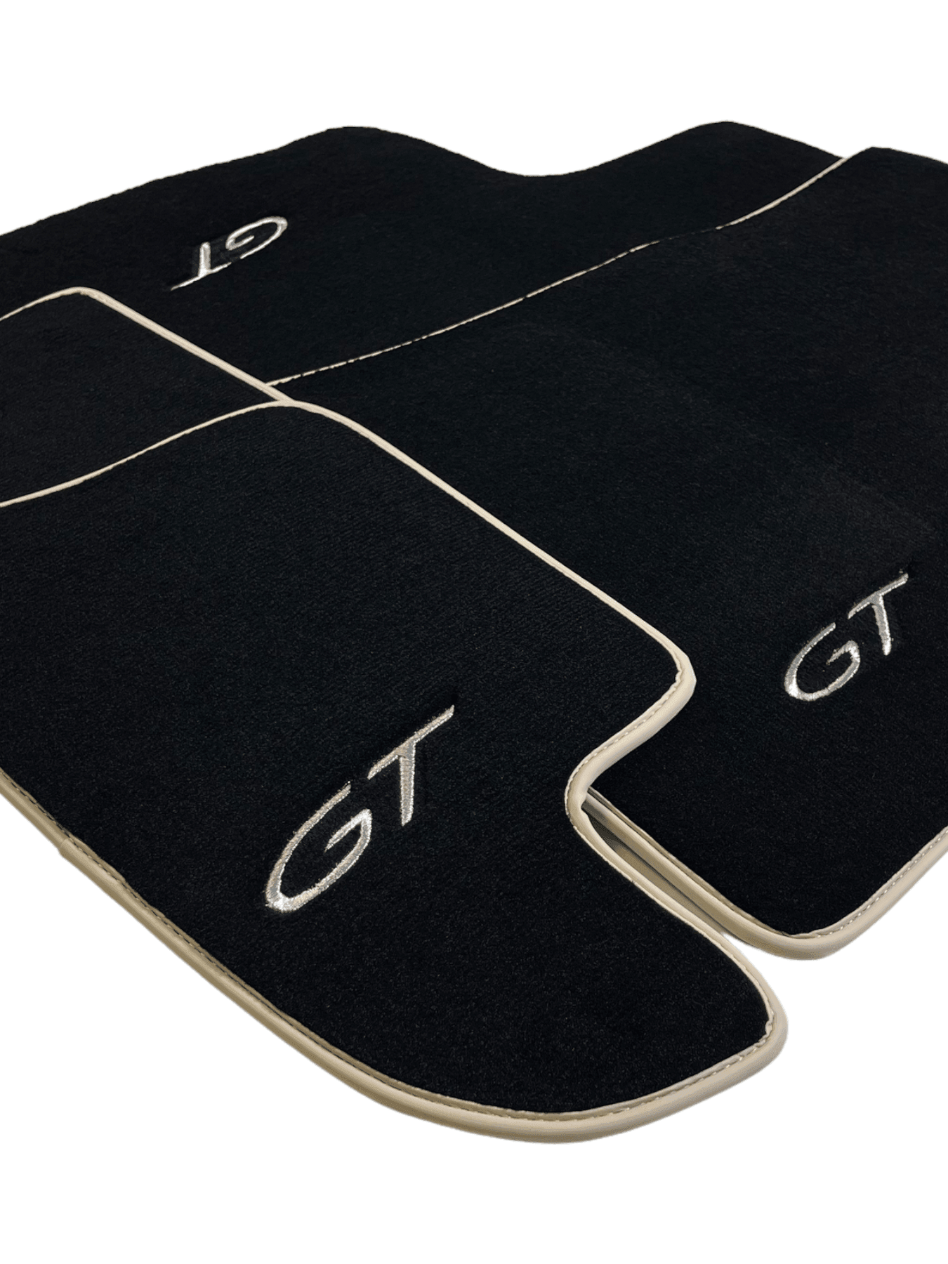 Black Floor Mats For Bentley Continental Gt 2004–2017 With Beige Trim - AutoWin