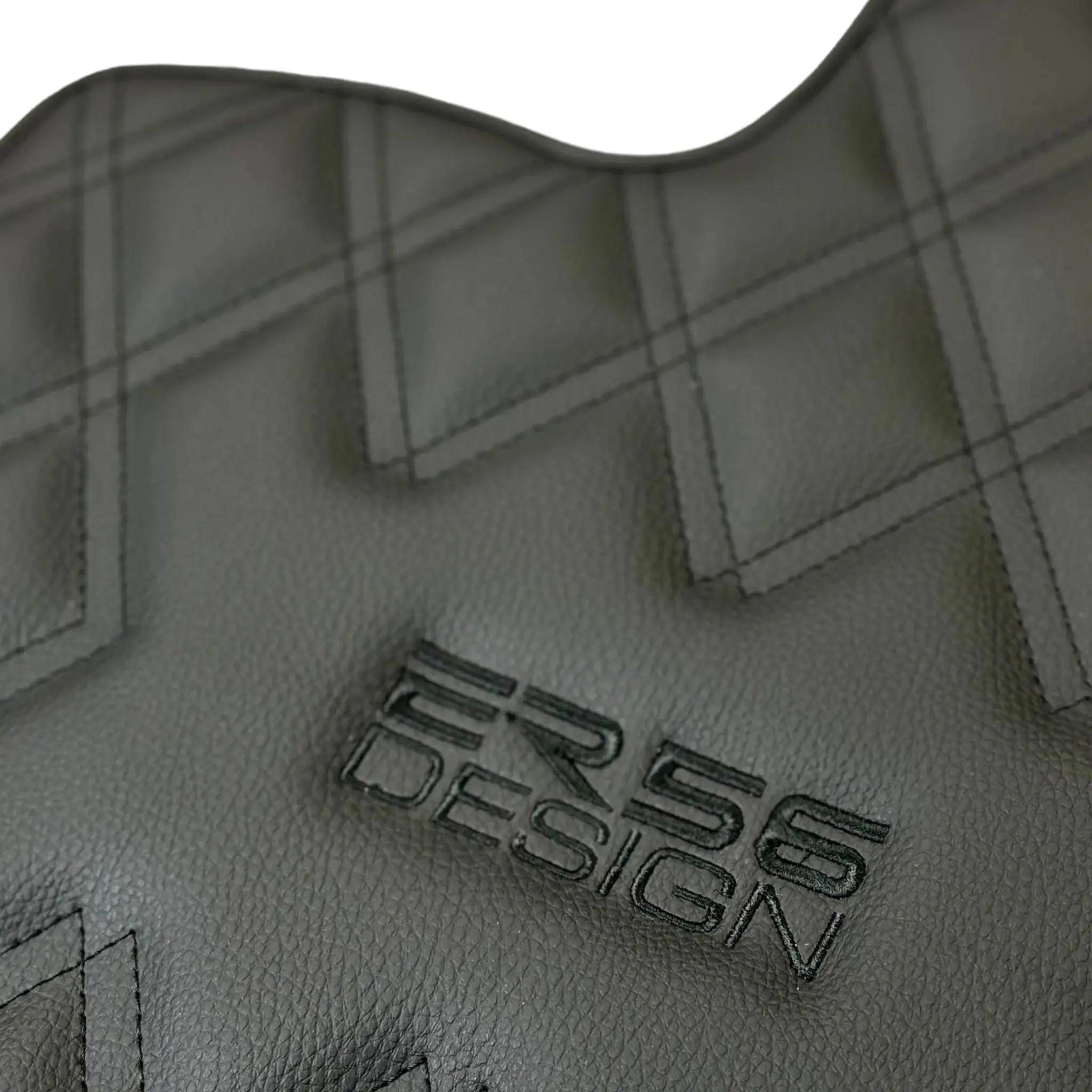Black Floor Mats for Bentley Continental GTC (2011–2018) with Leather | ER56 Design