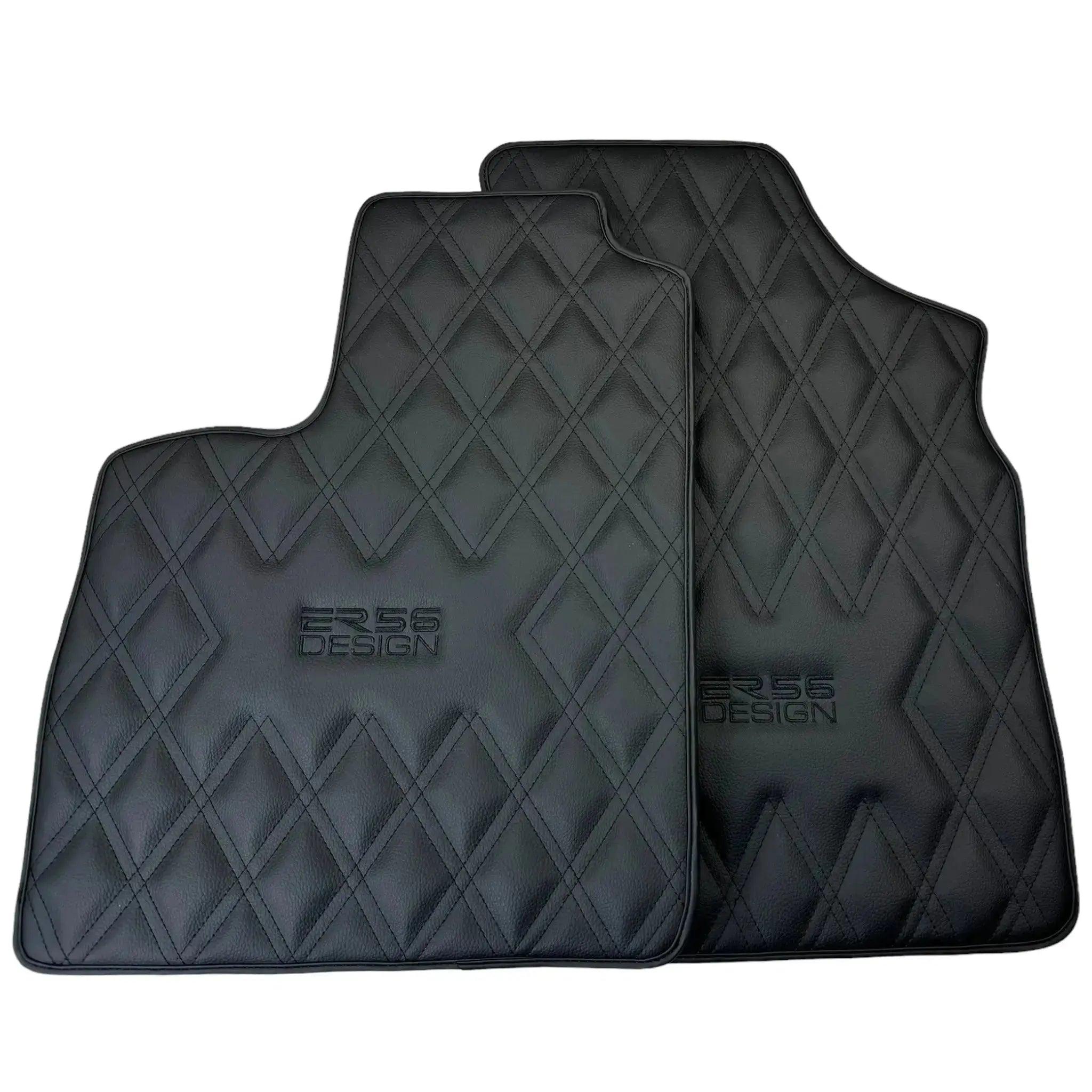 Black Floor Mats for Bentley Continental GTC (2011–2018) with Leather | ER56 Design