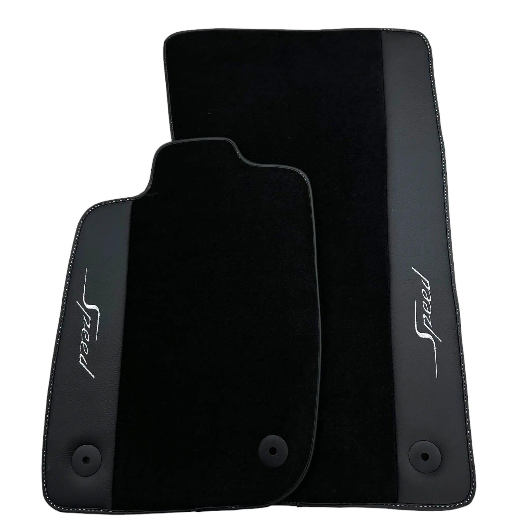 Black Floor Mats For Bentley Continental GT (20182023) with Leather