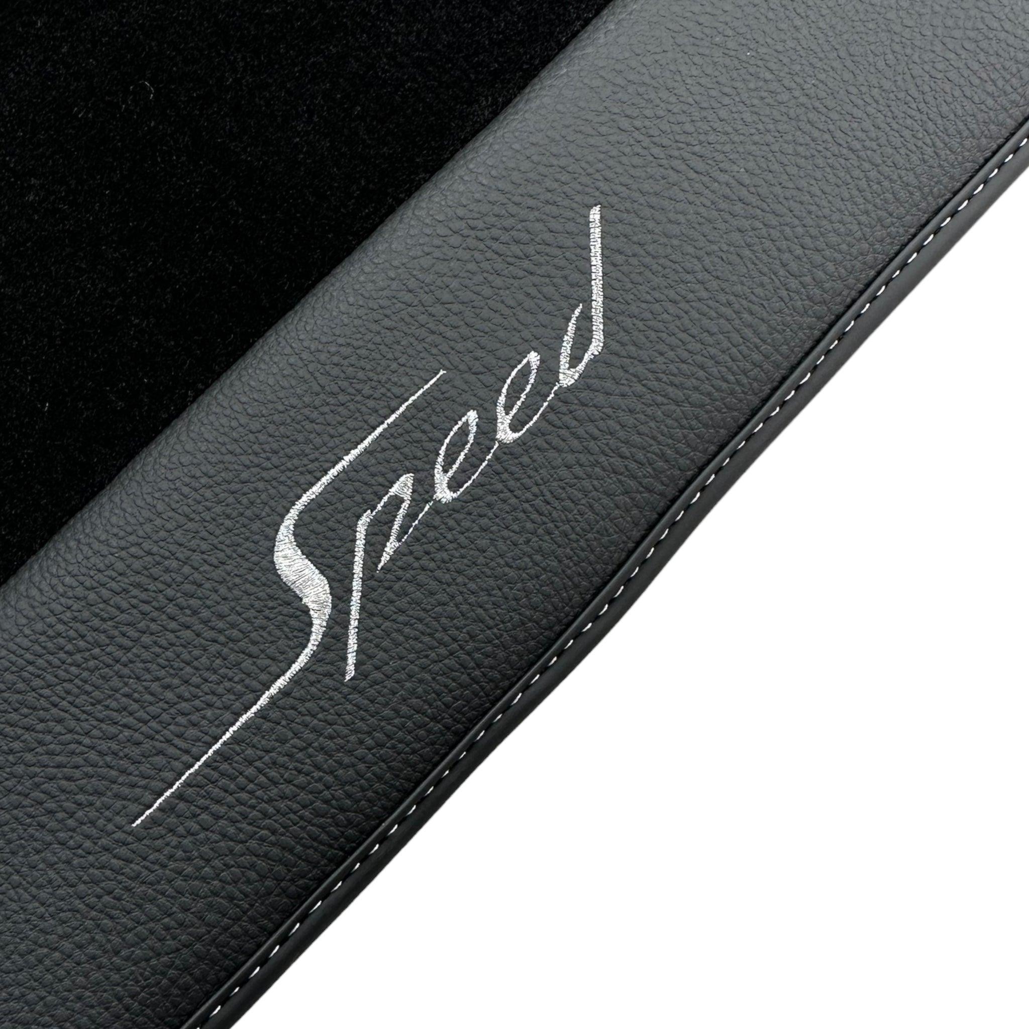 Black Floor Mats For Bentley Continental GT (2018–2023) with Leather