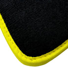 Black Floor Mats For BMW 1 Series F20 | Fighter Jet Edition | Yellow Trim - AutoWin