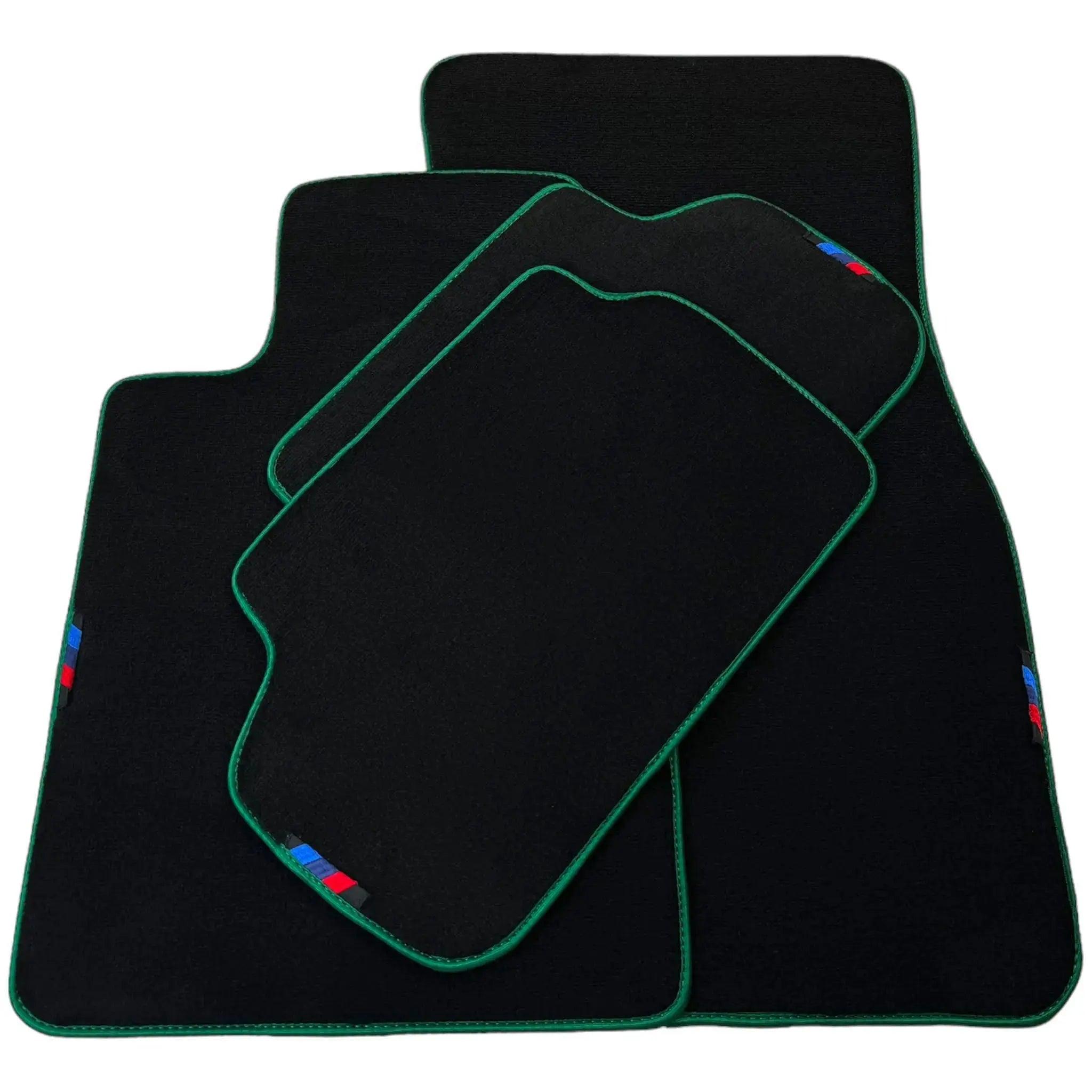Black Floor Mats For BMW 3 Series F36 Gran Coupe | | Green Trim - AutoWin