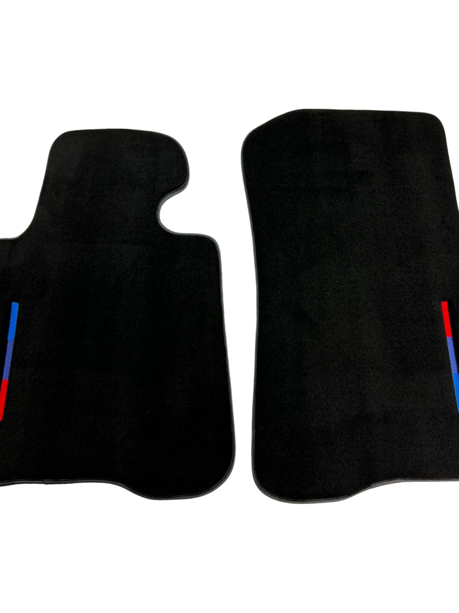 Black Floor Mats For BMW 4 Series F32 With Color Stripes Tailored Set Perfect Fit - AutoWin