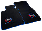 Black Floor Mats For BMW 5 Series E34 Sedan ER56 Design Limited Edition Blue Trim - AutoWin