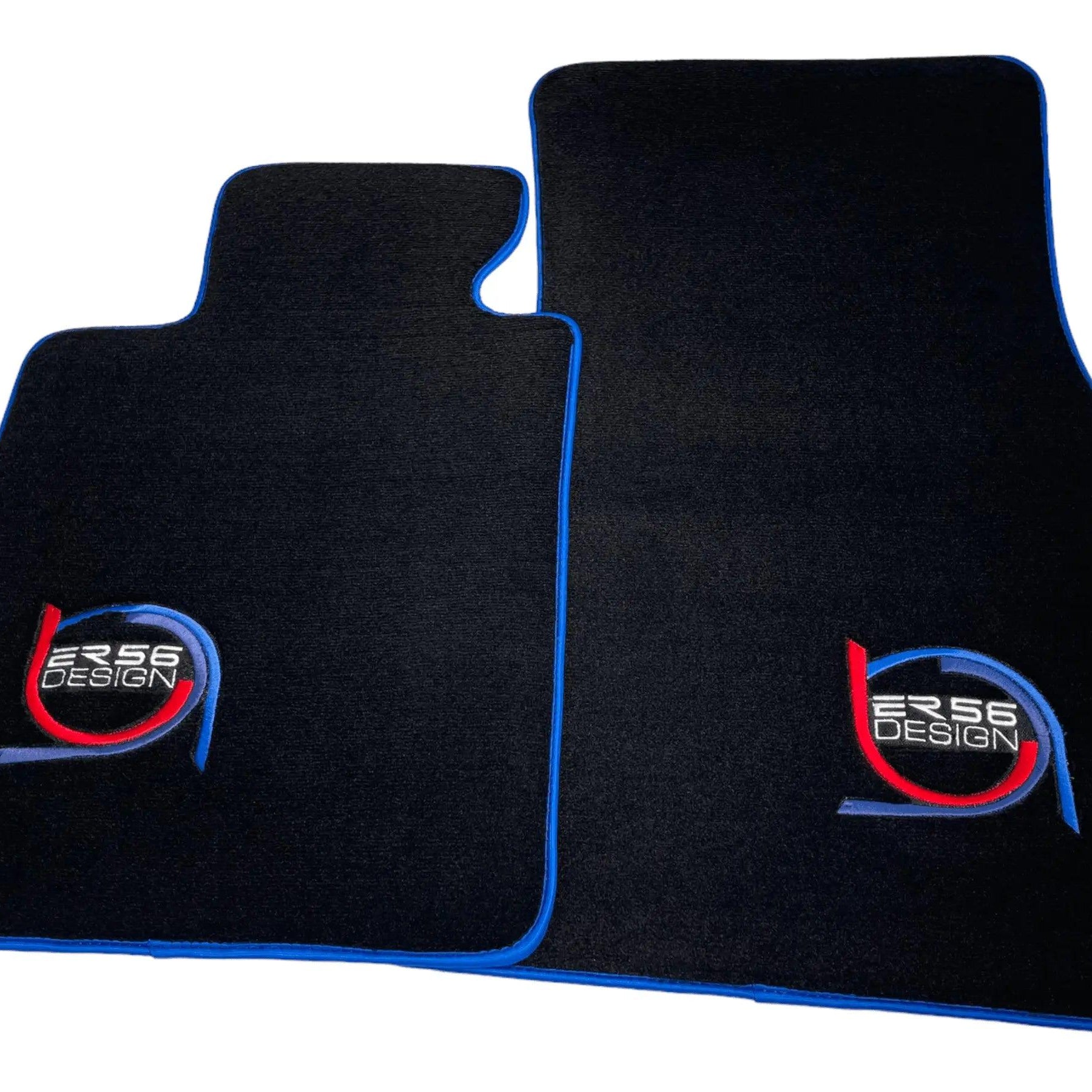 Black Floor Mats For BMW 5 Series G31 Wagon ER56 Design Limited Edition Blue Trim - AutoWin