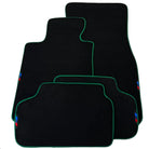 Black Floor Mats For BMW 6 Series F06 Gran Coupe | Green Trim AutoWin Brand - AutoWin
