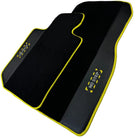 Black Floor Mats For BMW 6 Series G32 GT Gran Turismo | Fighter Jet Edition | Yellow Trim AutoWin Brand - AutoWin