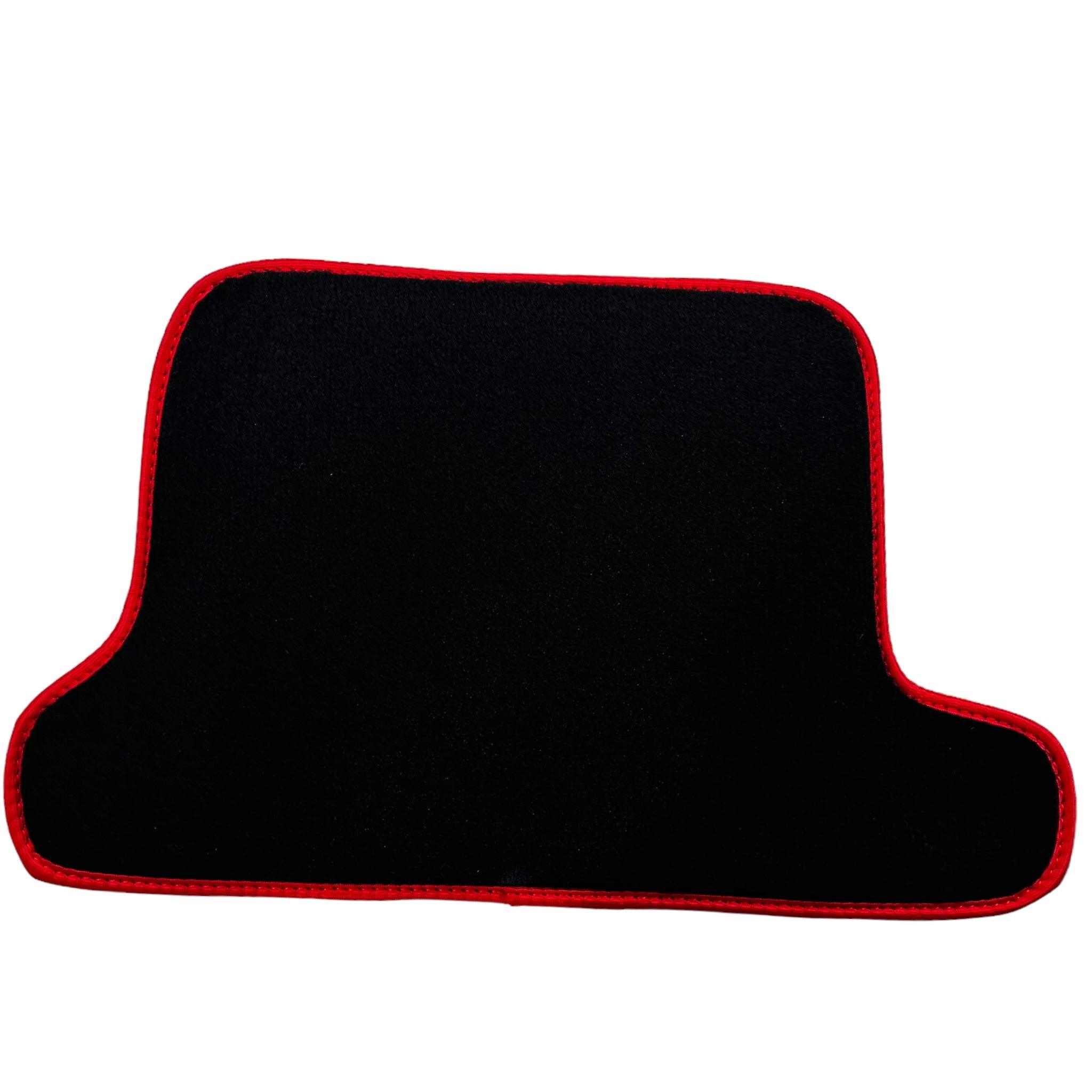 Black Floor Mats For BMW 8 Series E31 2-door Coupe (1989-1999) ER56 Design with Red Trim