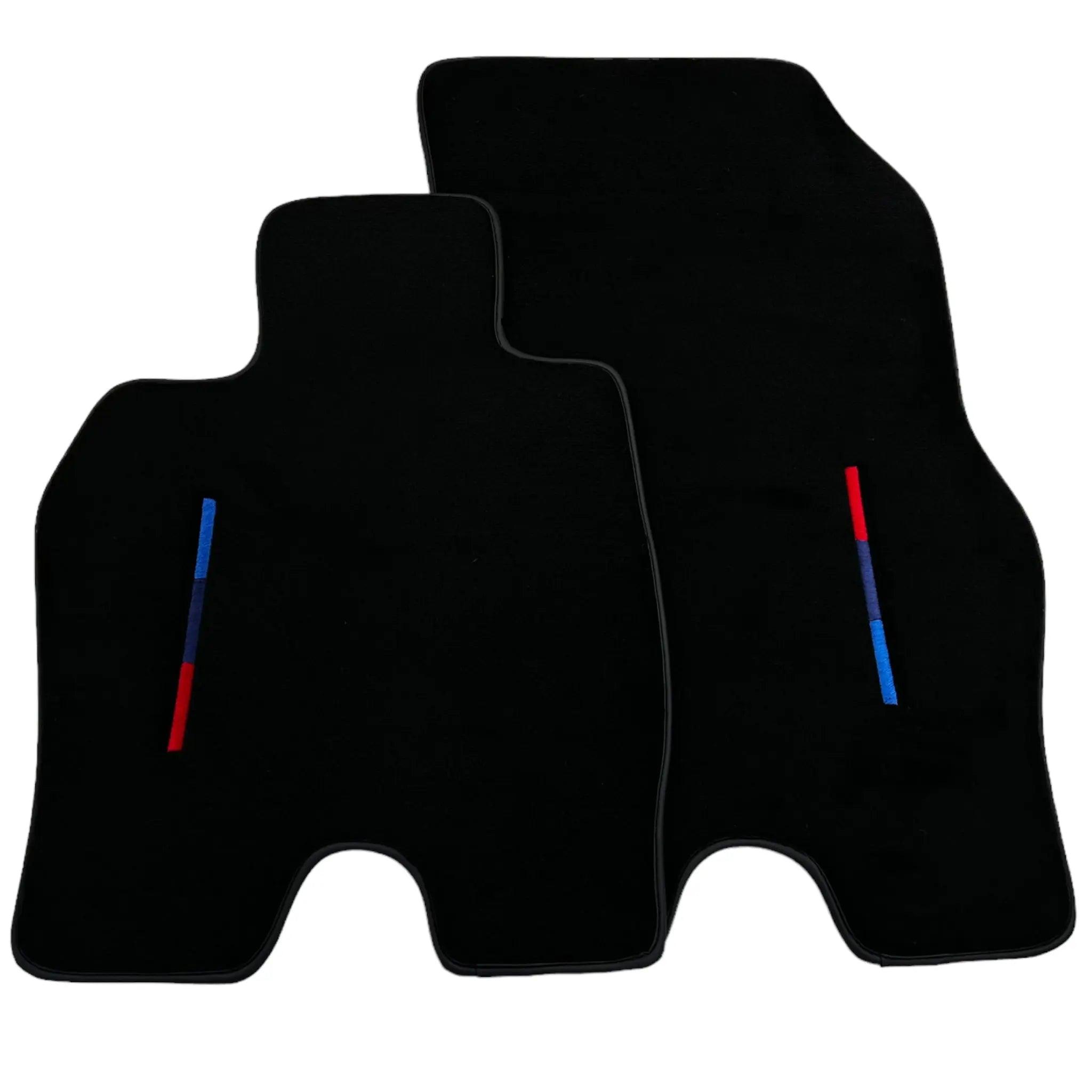 Black Floor Mats for BMW i8 3 Color Stripes Tailored Set Perfect Fit