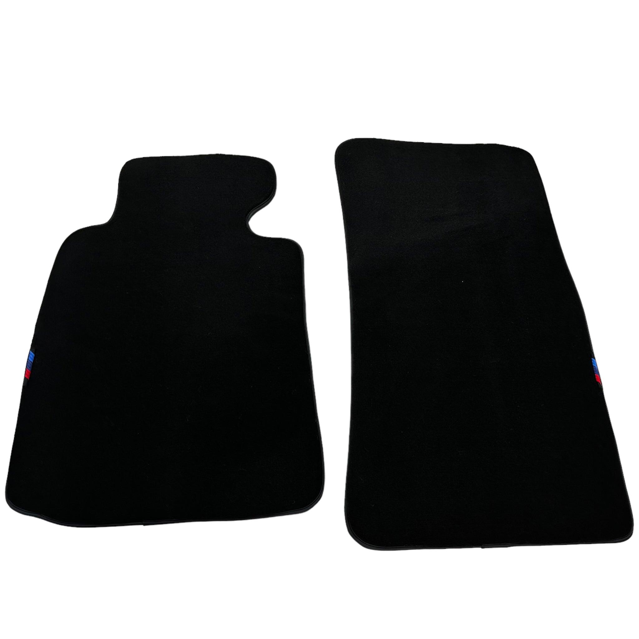 Black Floor Mats For BMW M5 E39 With 3 Color Stripes Tailored Set Perfect Fit - AutoWin