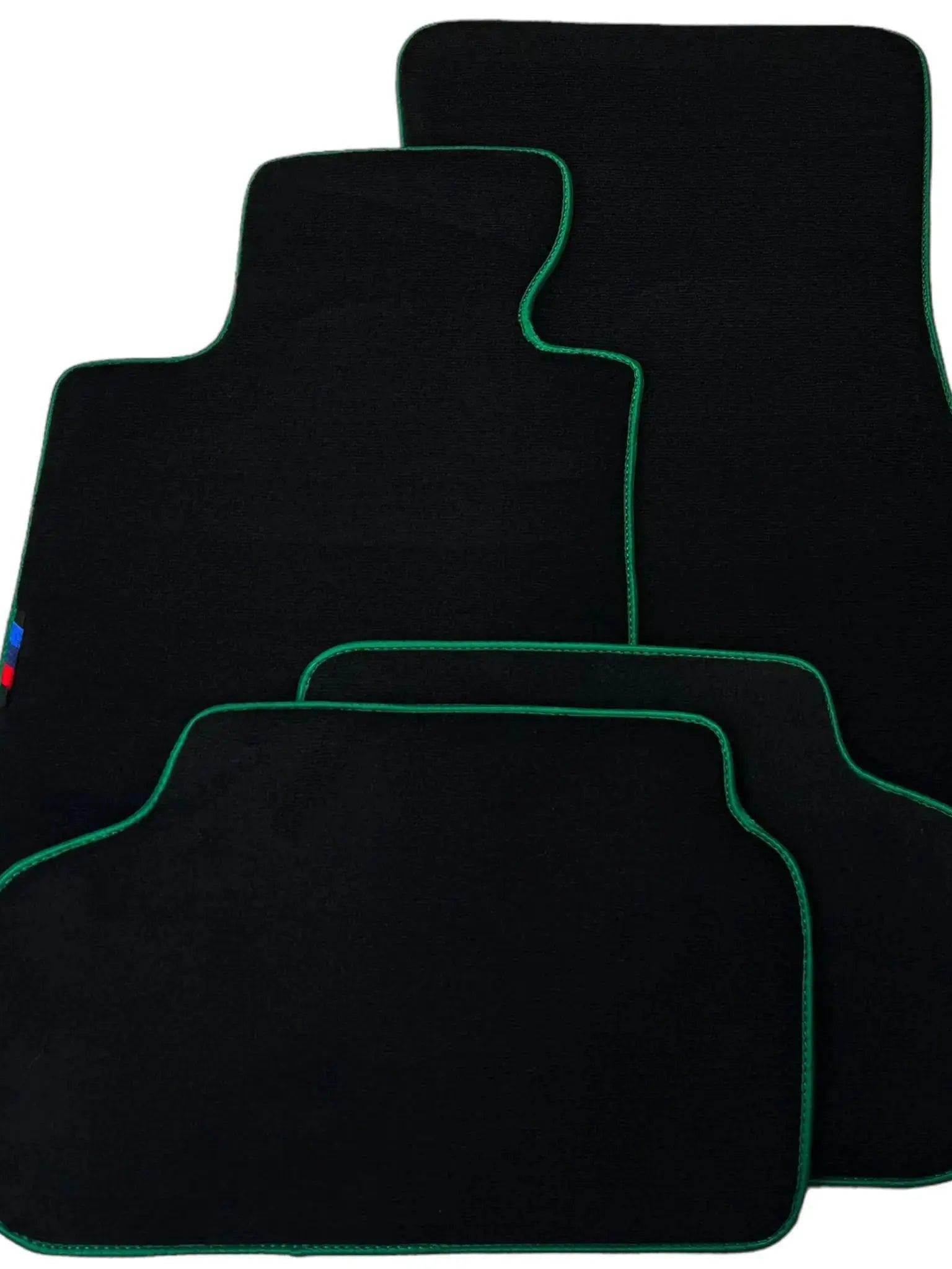Black Floor Mats For BMW M5 Series F90 | Green Trim AutoWin Brand - AutoWin