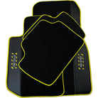 Black Floor Mats For BMW X2 Series F39 | Fighter Jet Edition | Yellow Trim - AutoWin
