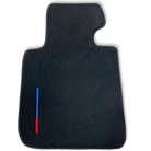 Black Floor Mats For BMW Z4 Series E86 Coupe (2003-2008) With Color Stripes Tailored Set Perfect Fit - AutoWin