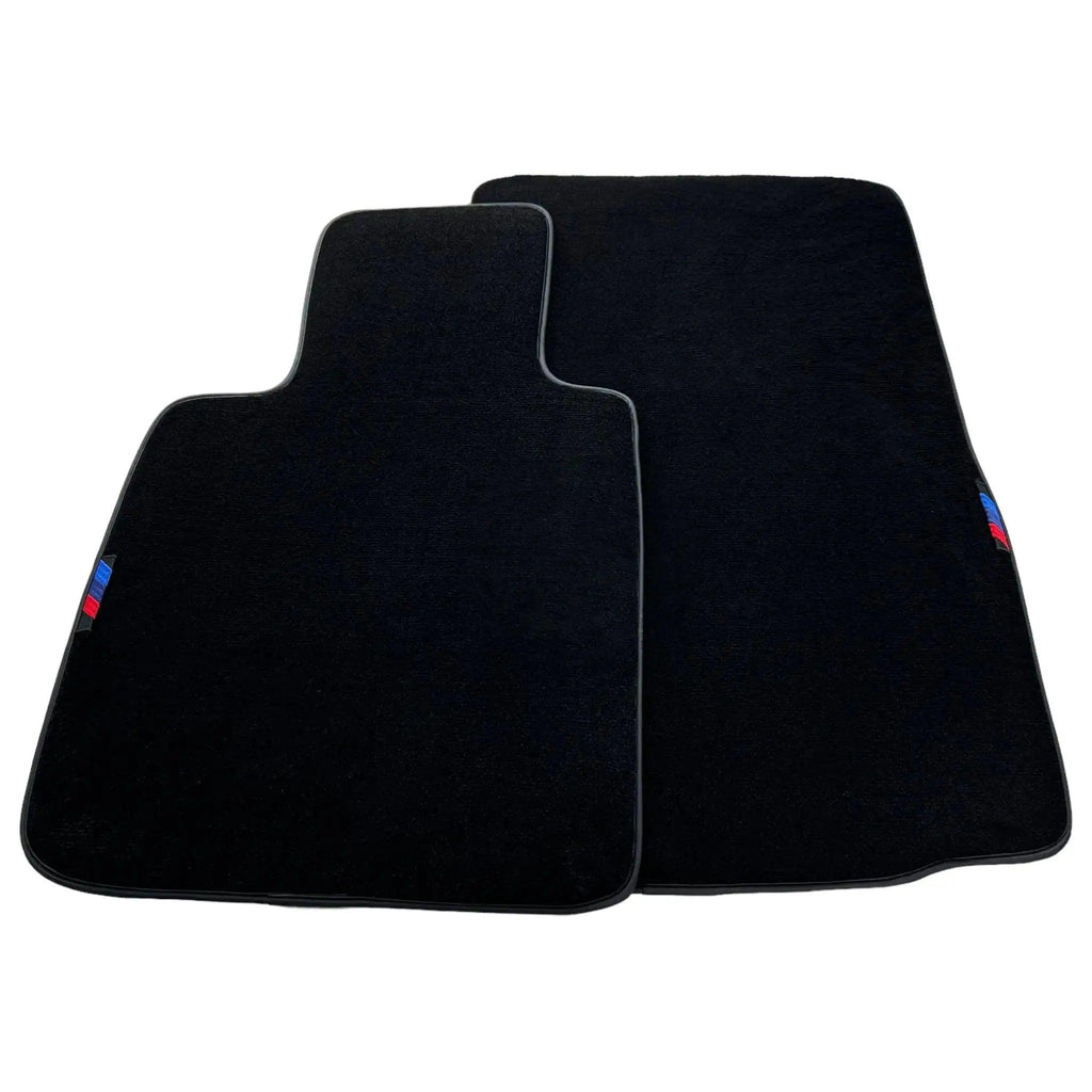 Black Floor Mats For BMW Z4 Series E89 With 3 Color Stripes Tailored Set Perfect Fit - AutoWin