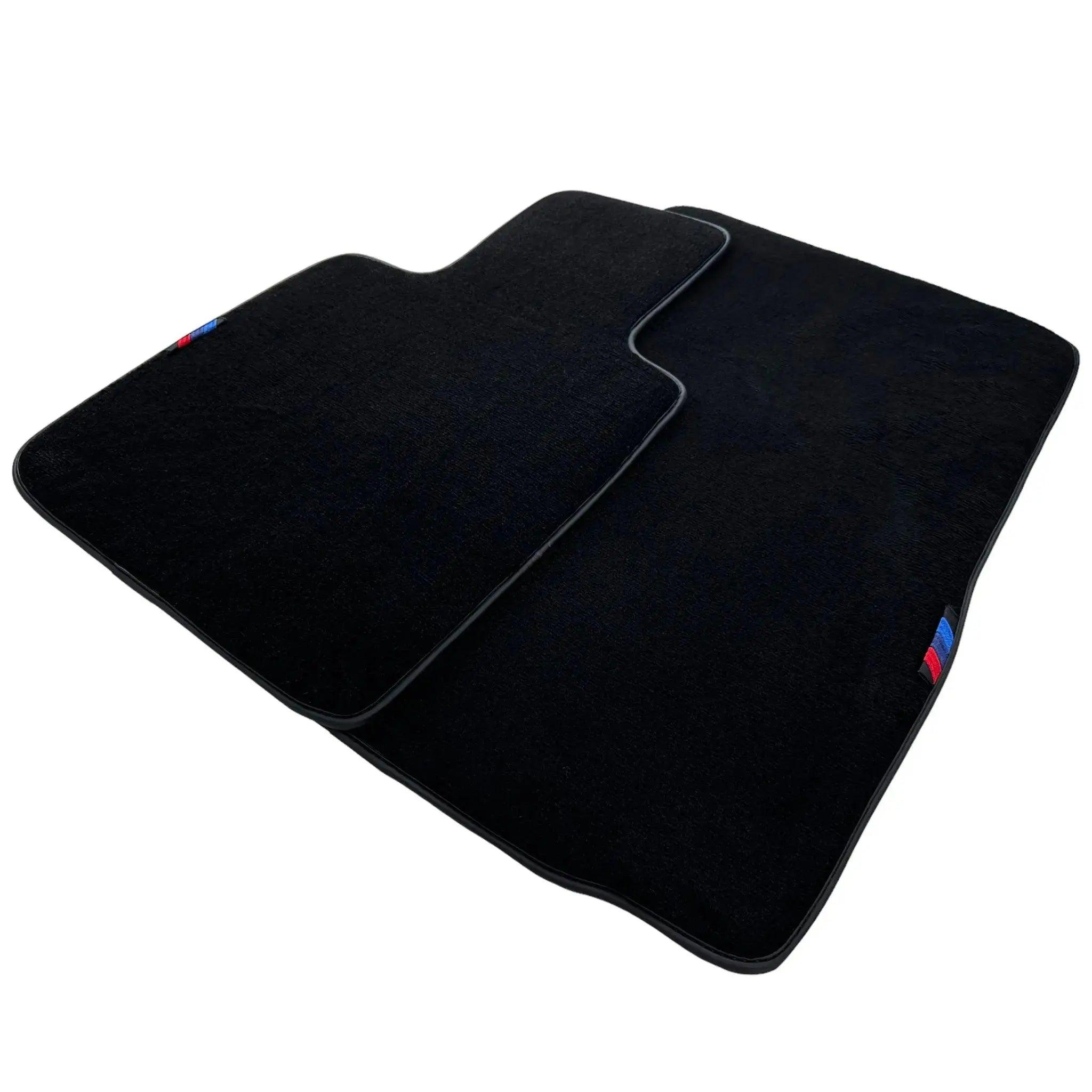 Black Floor Mats For BMW Z4 Series E89 With 3 Color Stripes Tailored Set Perfect Fit