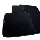 Black Floor Mats For BMW Z4 Series E89 With 3 Color Stripes Tailored Set Perfect Fit