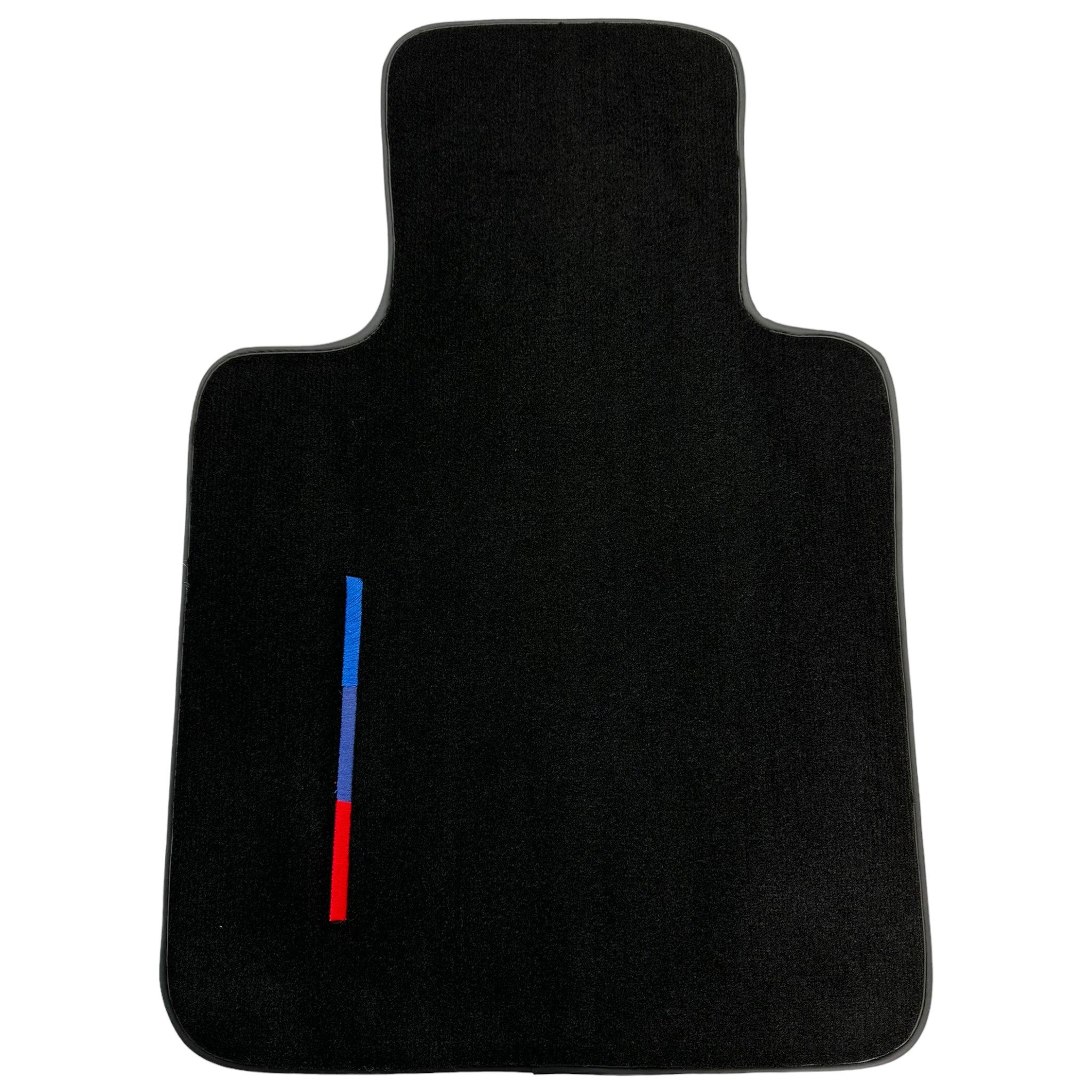 Black Floor Mats For BMW Z4 Series E89 With Color Stripes Tailored Set Perfect Fit - AutoWin