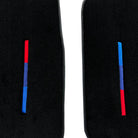 Black Floor Mats For BMW Z4 Series E89 With Color Stripes Tailored Set Perfect Fit - AutoWin