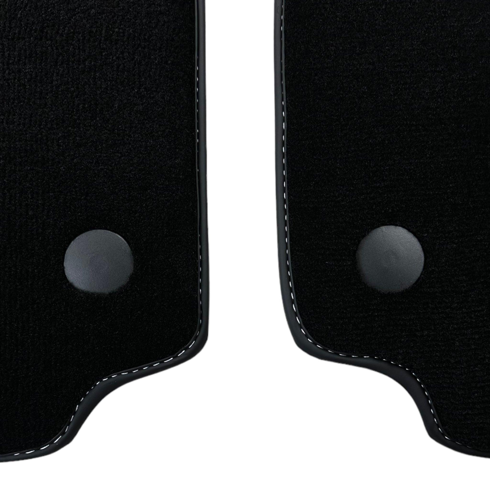 Black Floor Mats for Ferrari 488 GTB (2015-2022) with Cuoio Nappa Leather