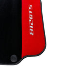 Black Floor Mats for Ferrari 812 GTS (2019-2023) with Red Alcantara Leather