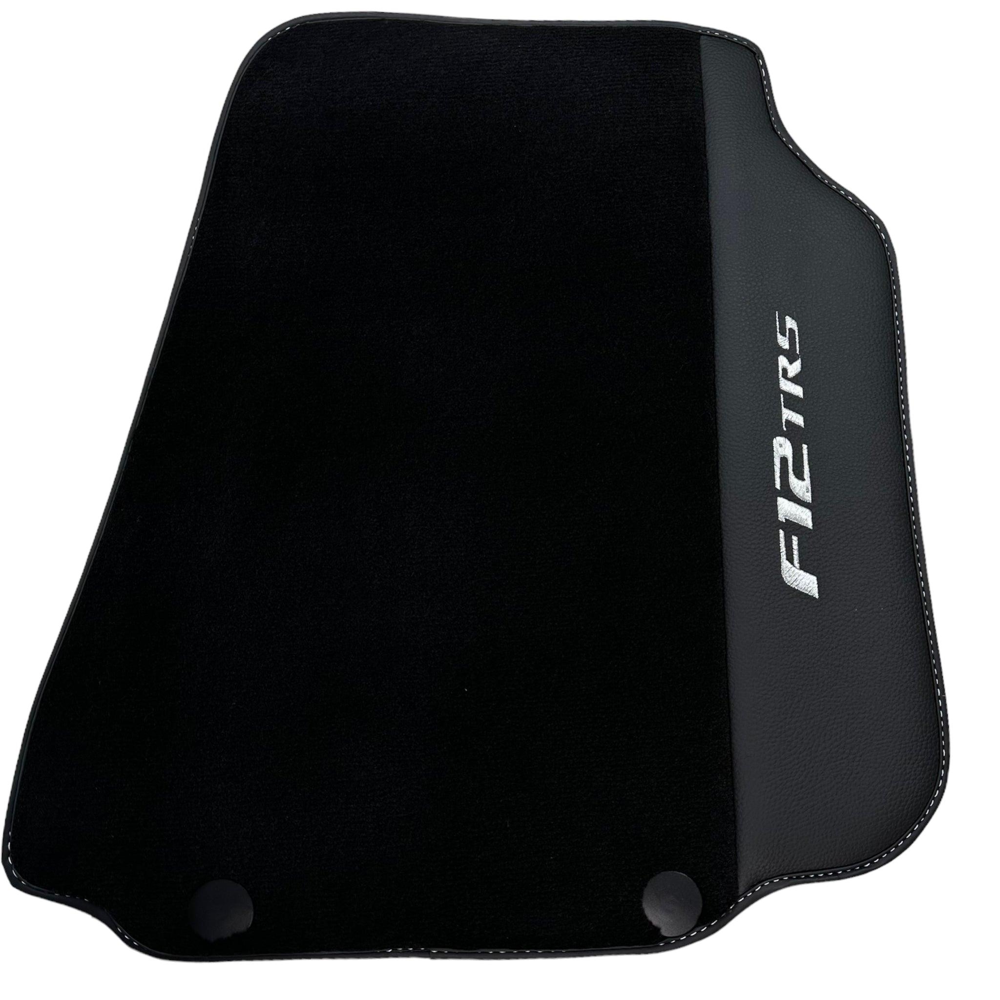 Black Floor Mats for Ferrari F12 TRS (2014) with Leather