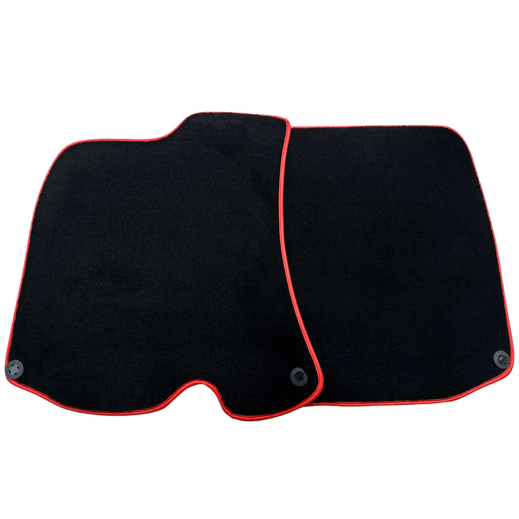 Black Floor Mats for Ferrari Roma (2021-2024) Italian Edition with Red Trim