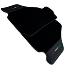 Black Floor Mats for Ferrari F430 (2004-2009) with Leather | Italian Edition - AutoWin