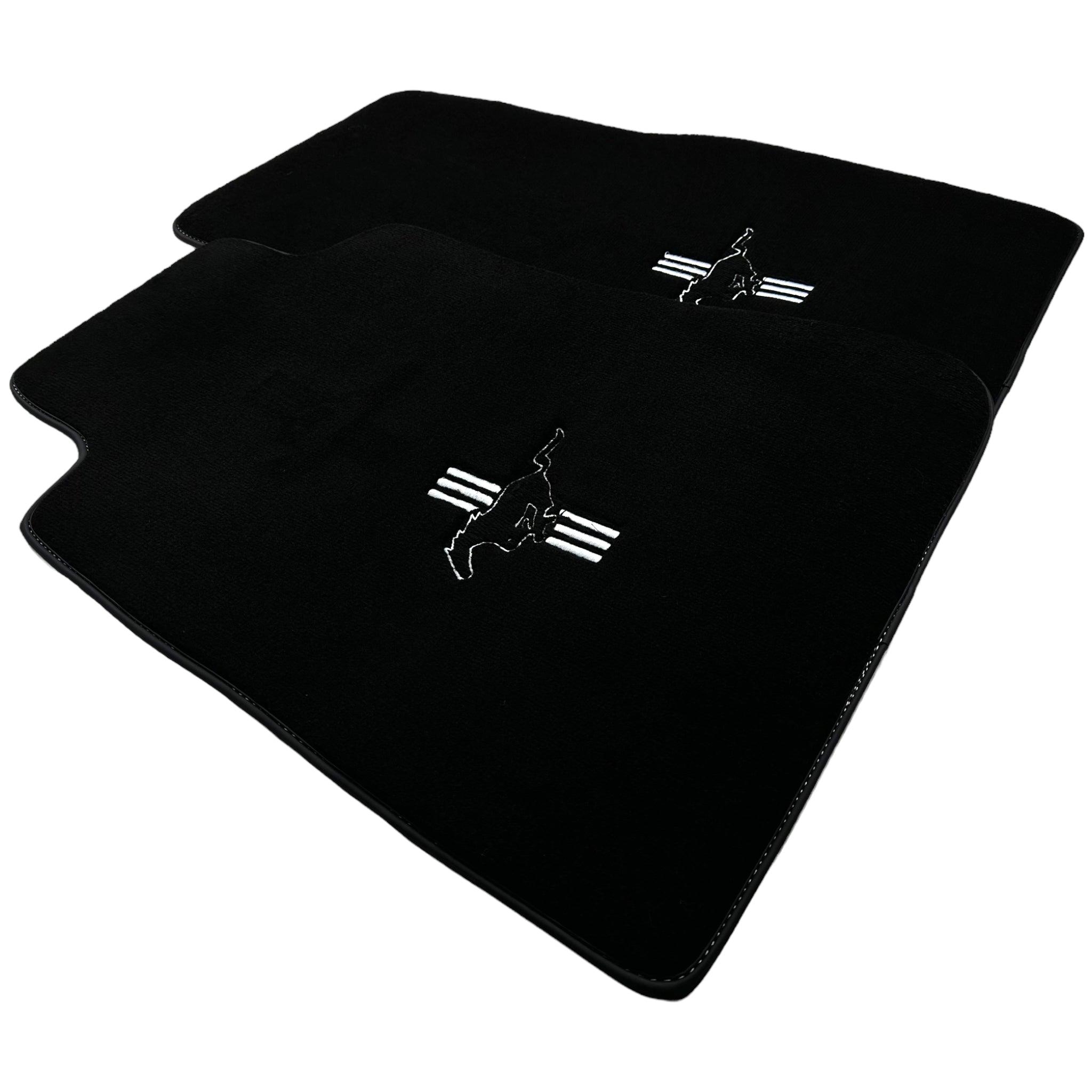 Black Floor Mats For Ford Mustang V (2004-2010) With Pony