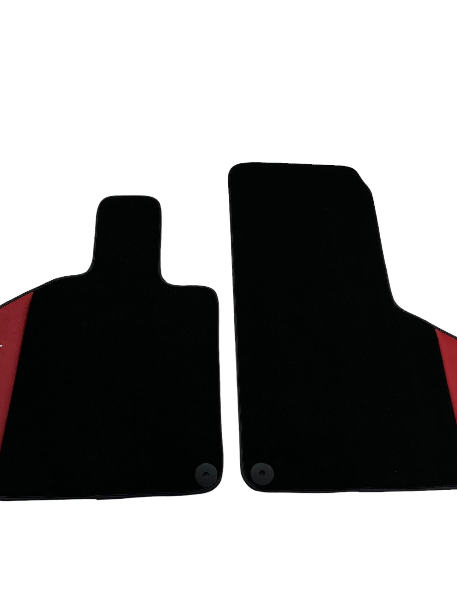 Black Floor Mats for Lamborghini Huracan With Red Leather - AutoWin