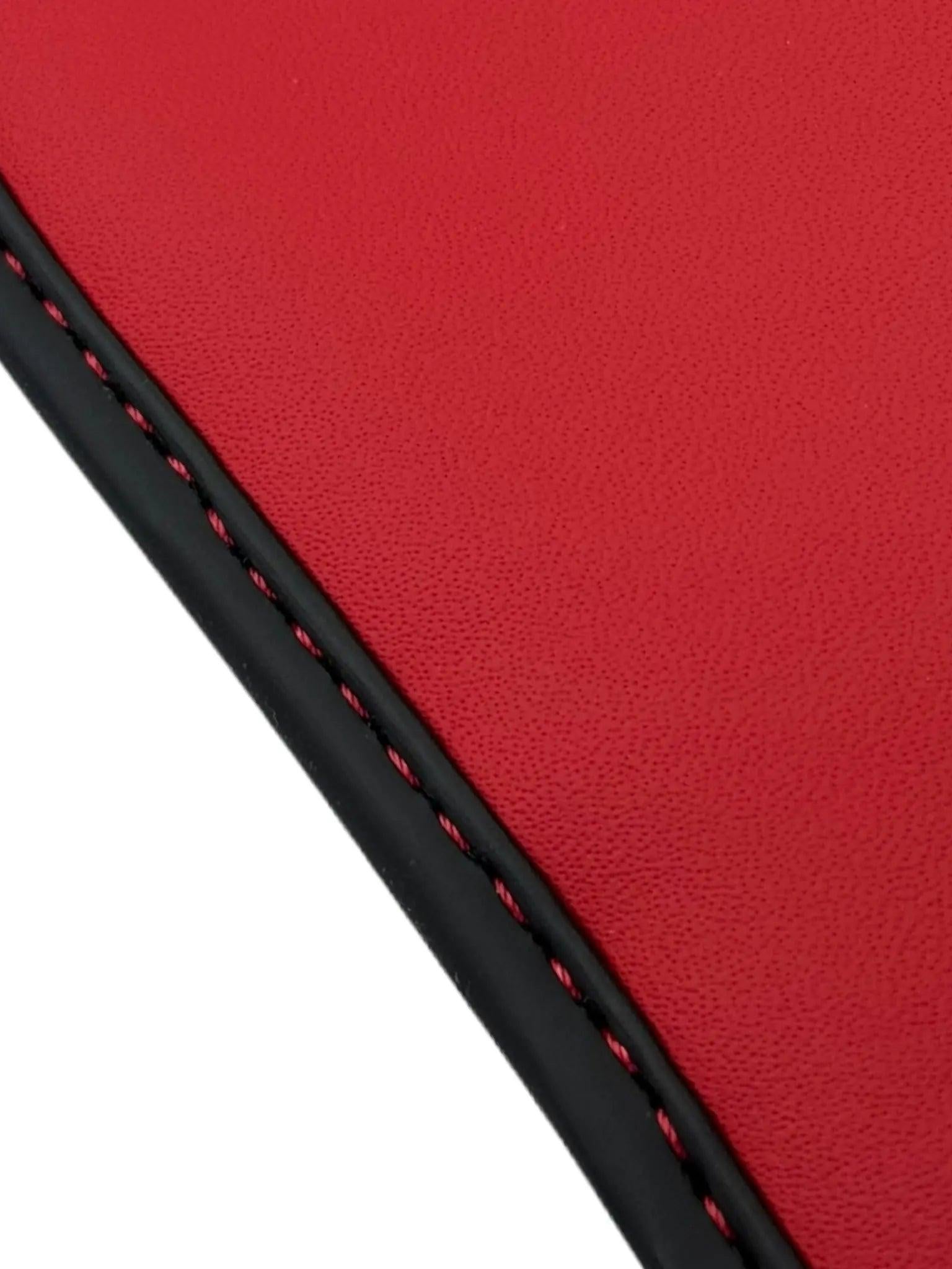 Black Floor Mats for Lamborghini Urus with Red Leather | ER56 Design