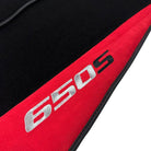 Black Floor Mats For McLaren 650S Black Tailored With Red Alcantara Leather