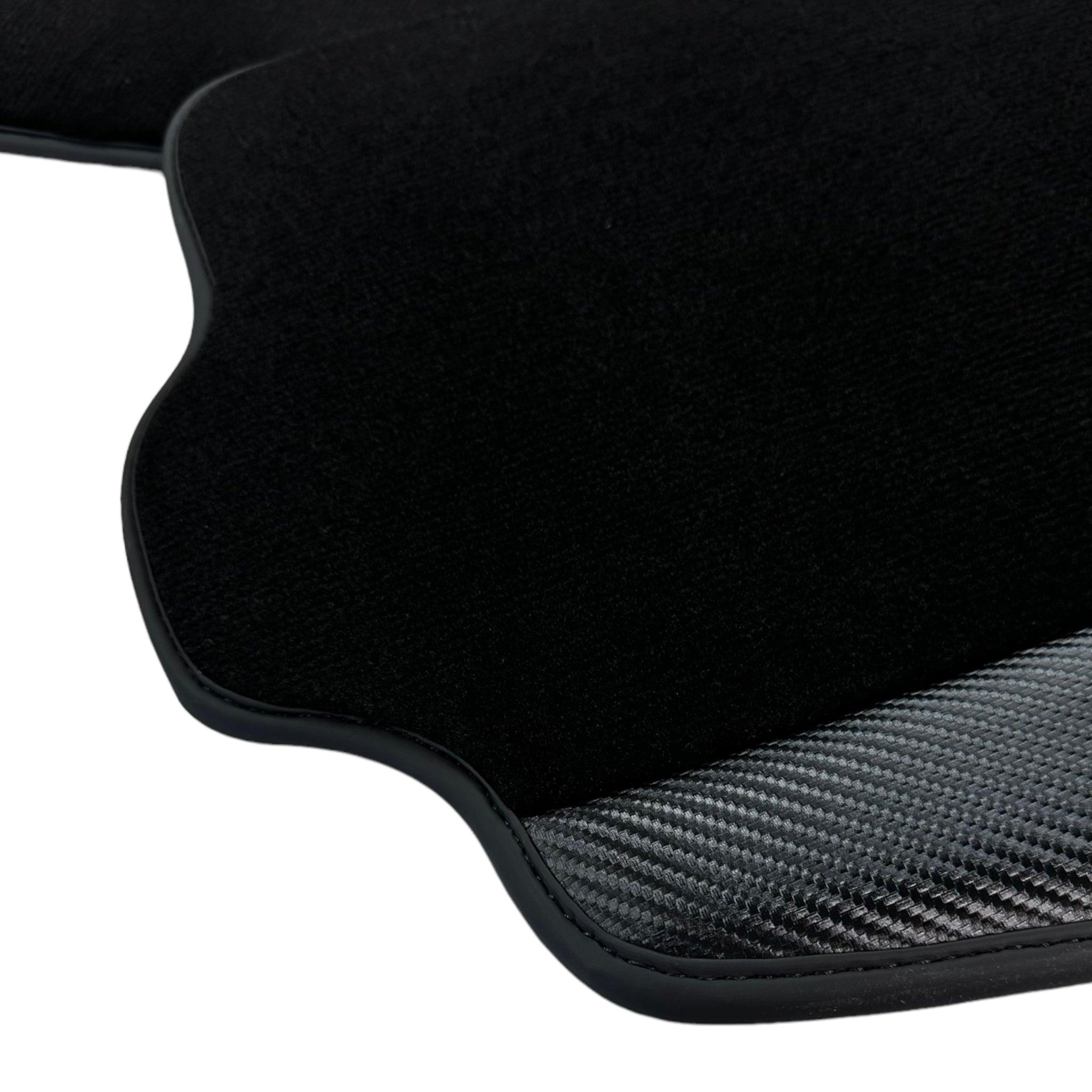 Black Floor Mats For McLaren 720S (2017-2021) with Carbon Leather