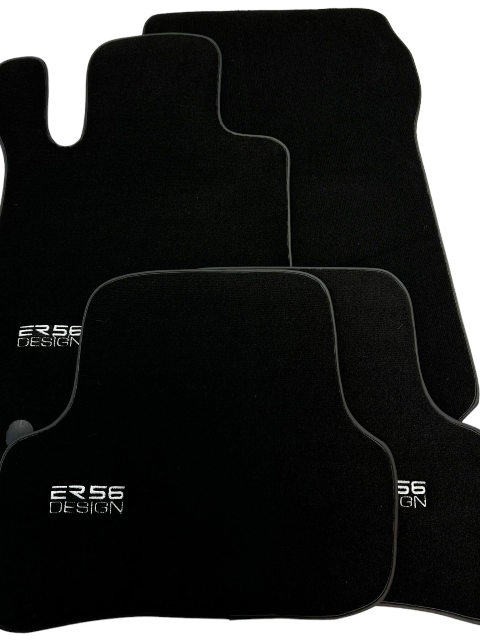 Black Floor Mats For Mercedes-Benz C Class W204 Coupe 2012-2015 ER56 Design - AutoWin