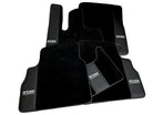 Black Floor Mats For Mercedes-Benz G Class W461 (1979-2008) With Leather Borders ER56 Design - AutoWin