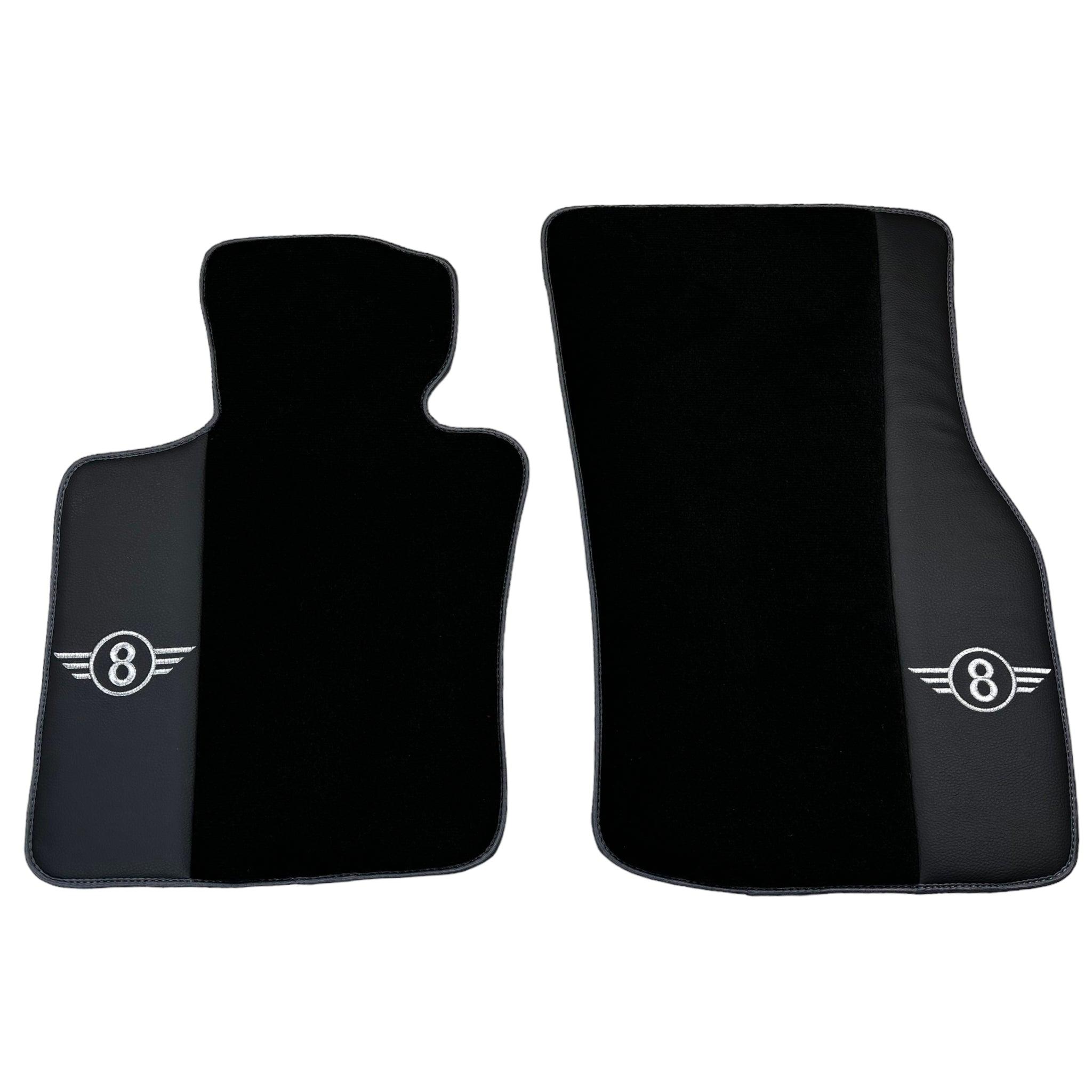 Black Floor Mats for Mini Cooper / One R53 (2001-2007) Cooper S with Leather | Gray Trim