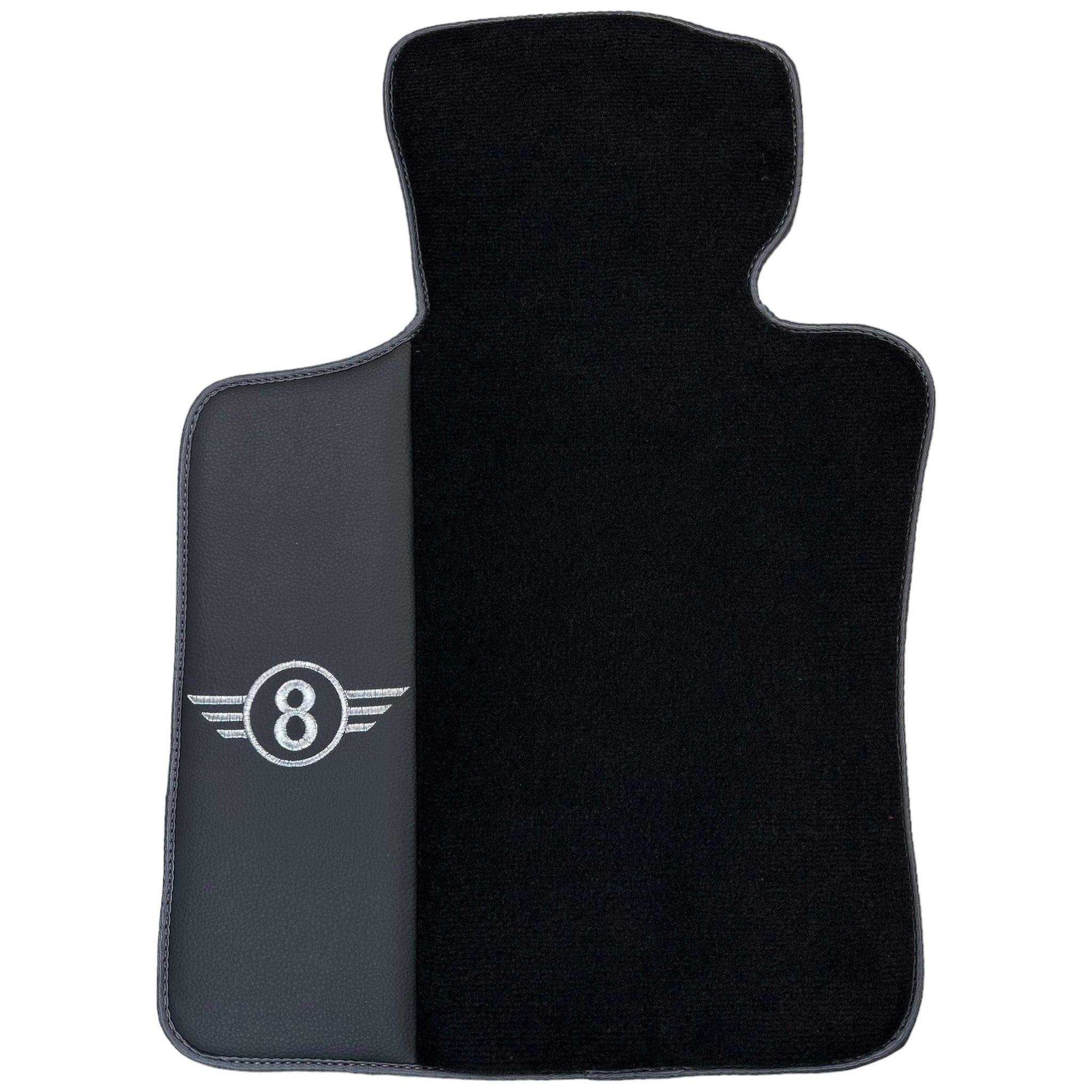 Black Floor Mats for Mini Cooper / One R53 (2001-2007) Cooper S with Leather | Gray Trim