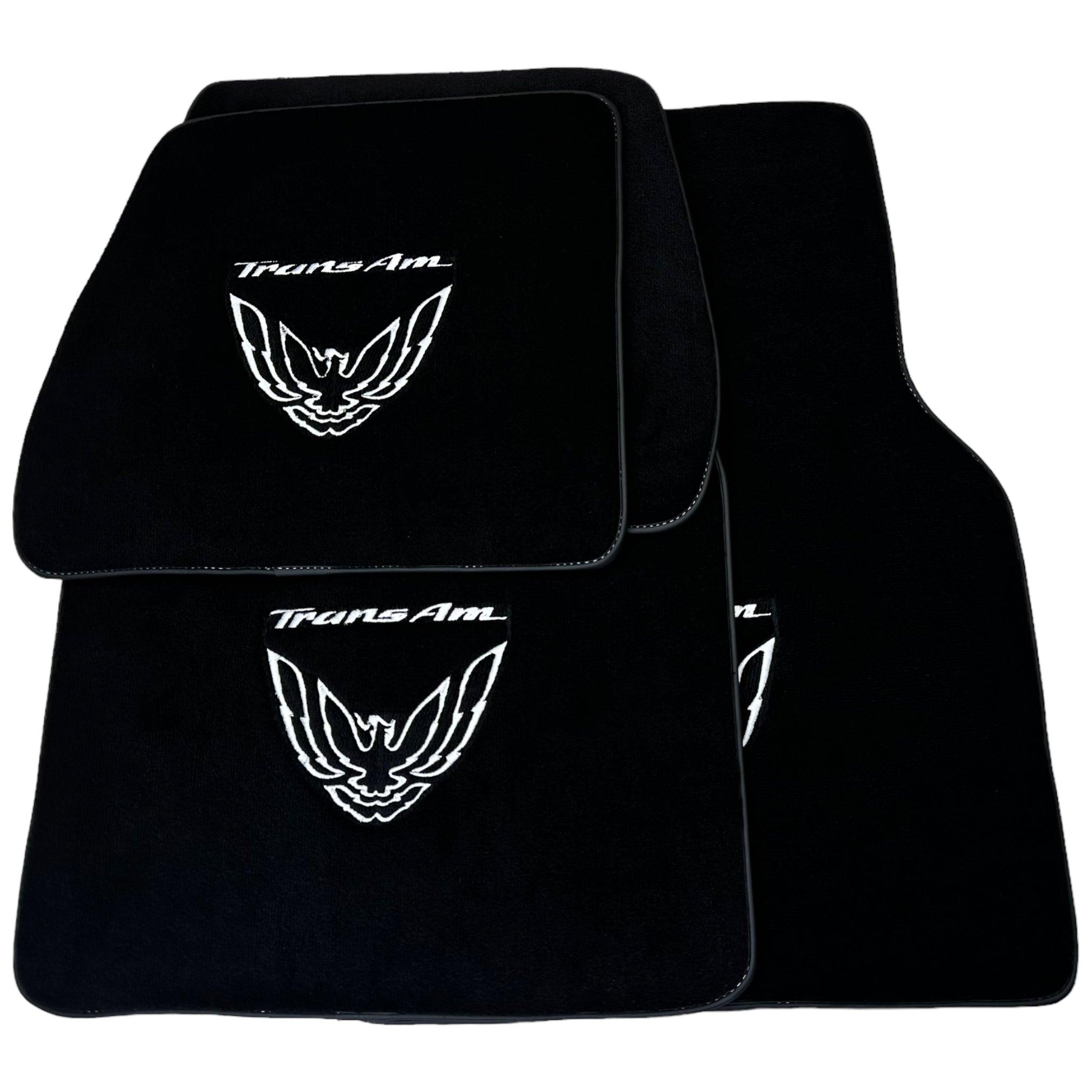 Black Floor Mats for Pontiac FireBird (1993-2002) with Trans Am Logo